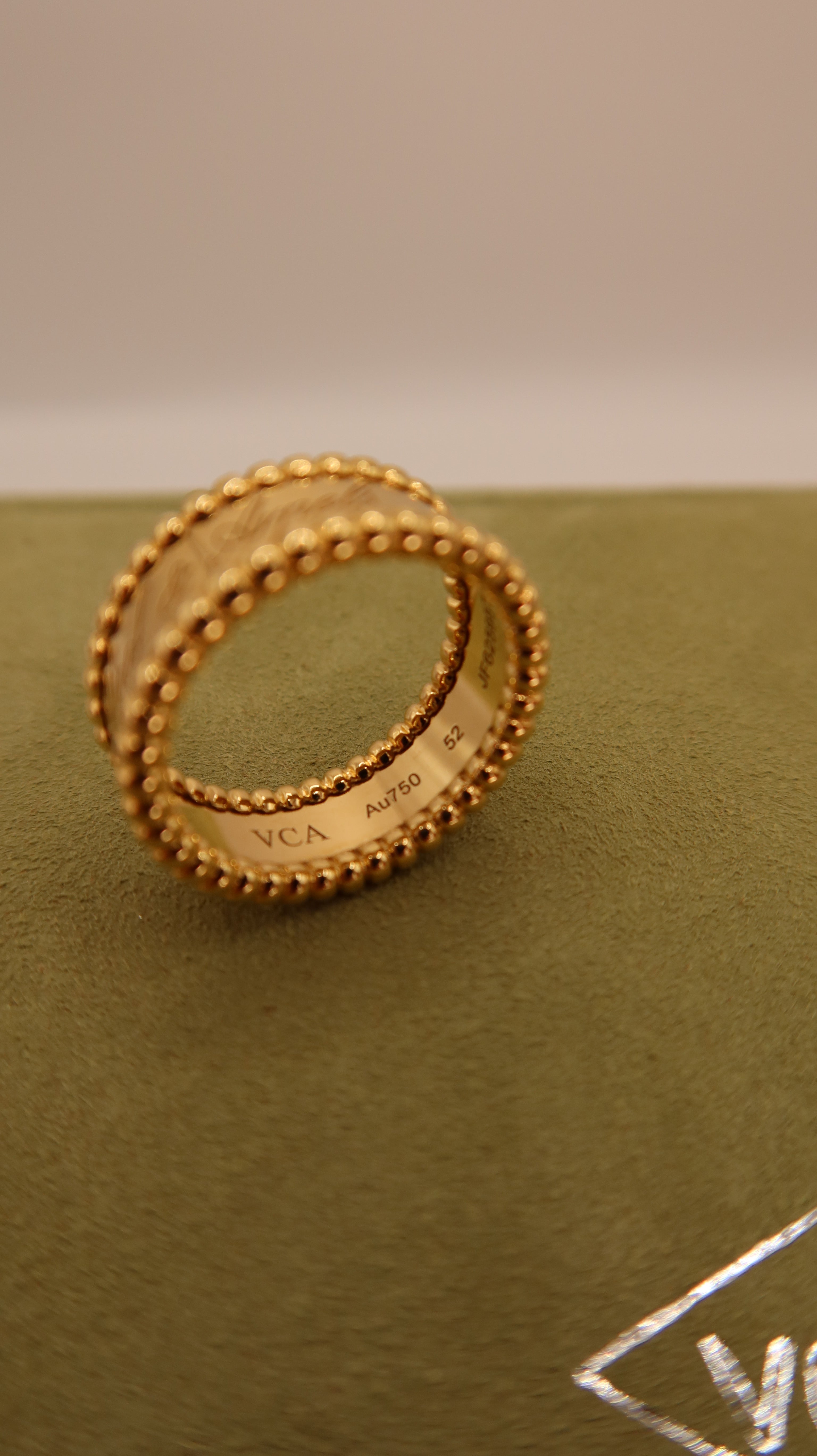 Van Cleef & Arpels Perlée Signature Ring (YG/52)