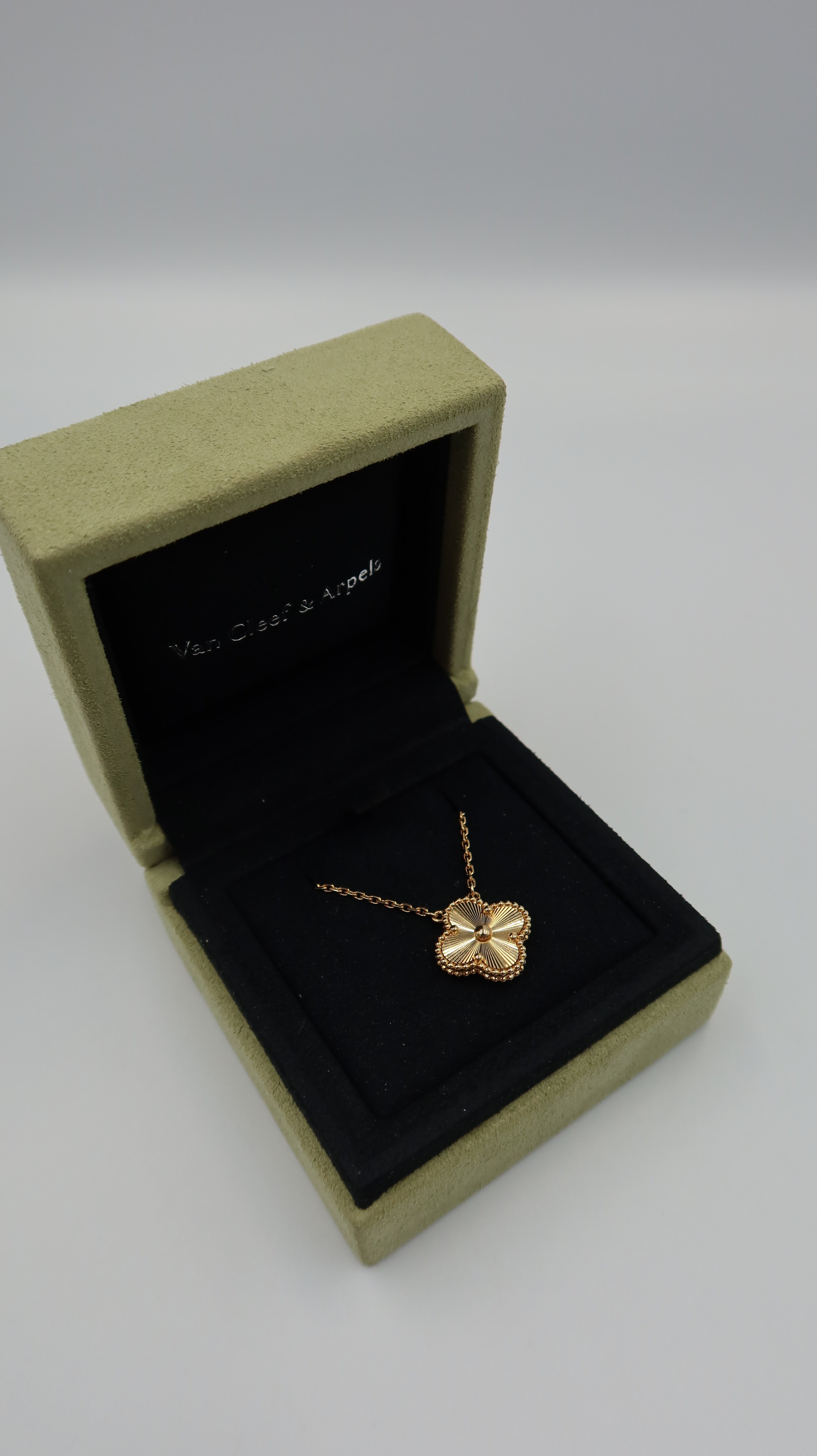 Van Cleef & Arpels Vintage Alhambra Guilloche Necklace (YG)