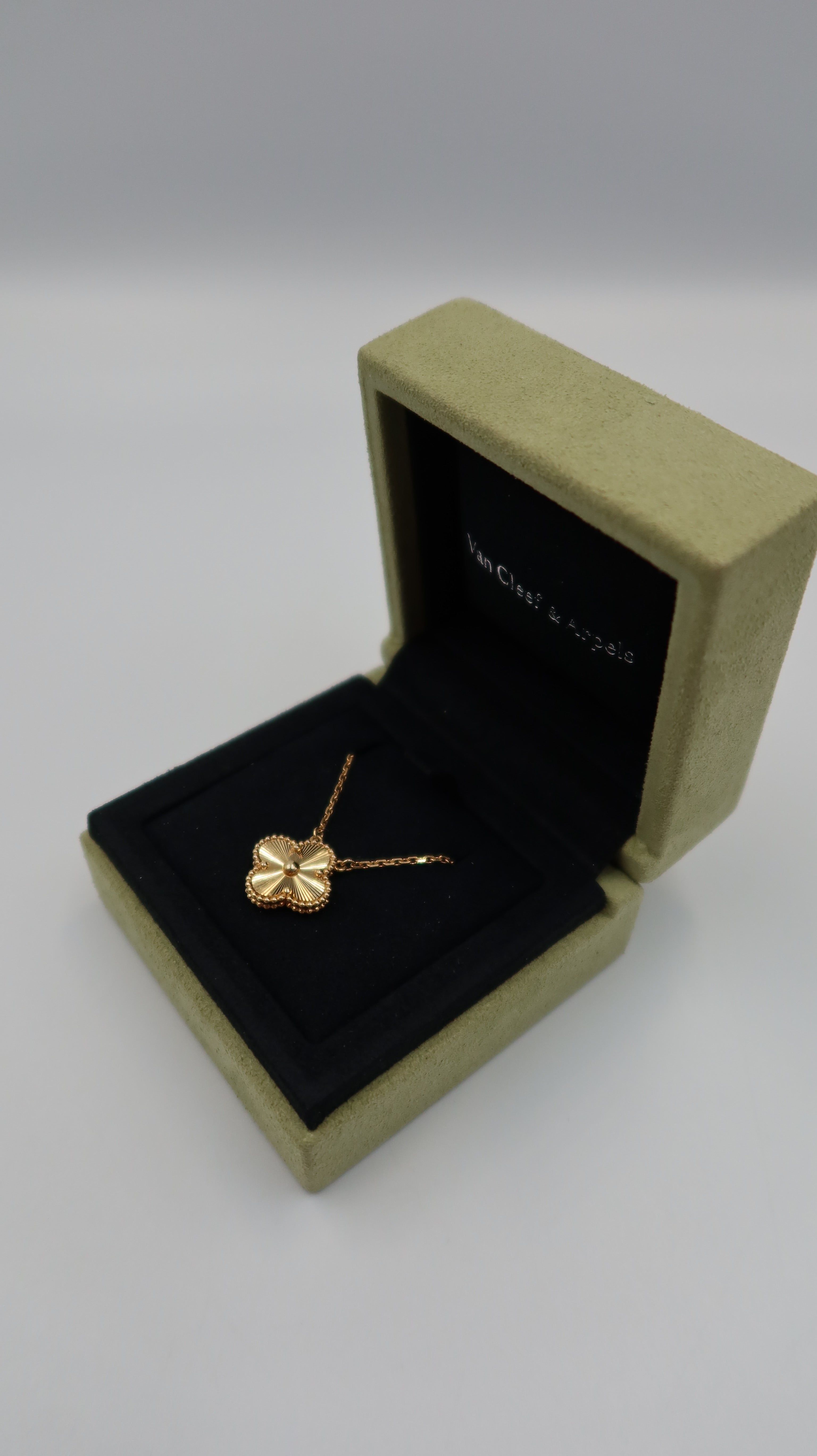 Van Cleef & Arpels Vintage Alhambra Guilloche Necklace (YG)