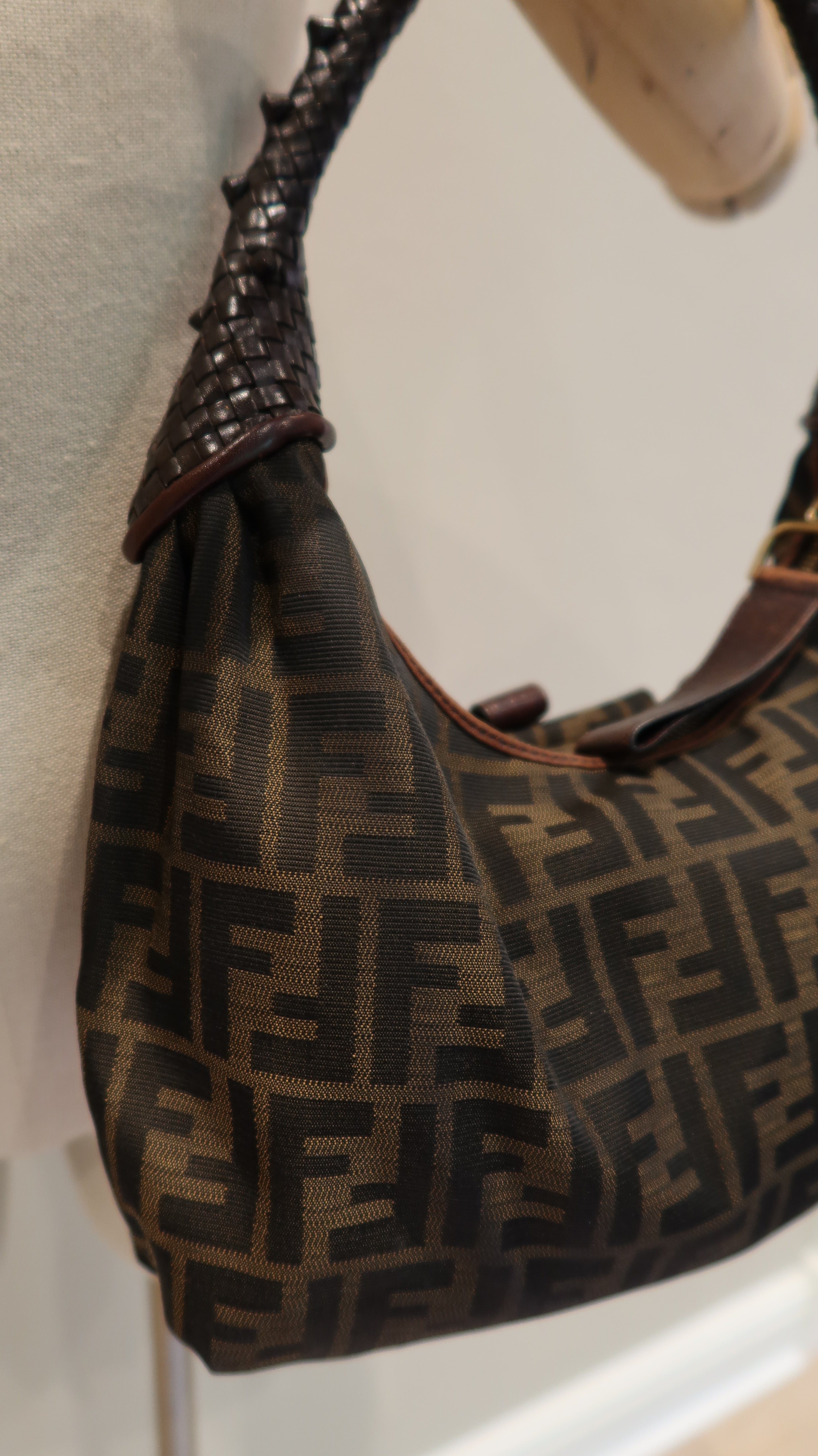 Fendi Zucca Spy Hobo Bag