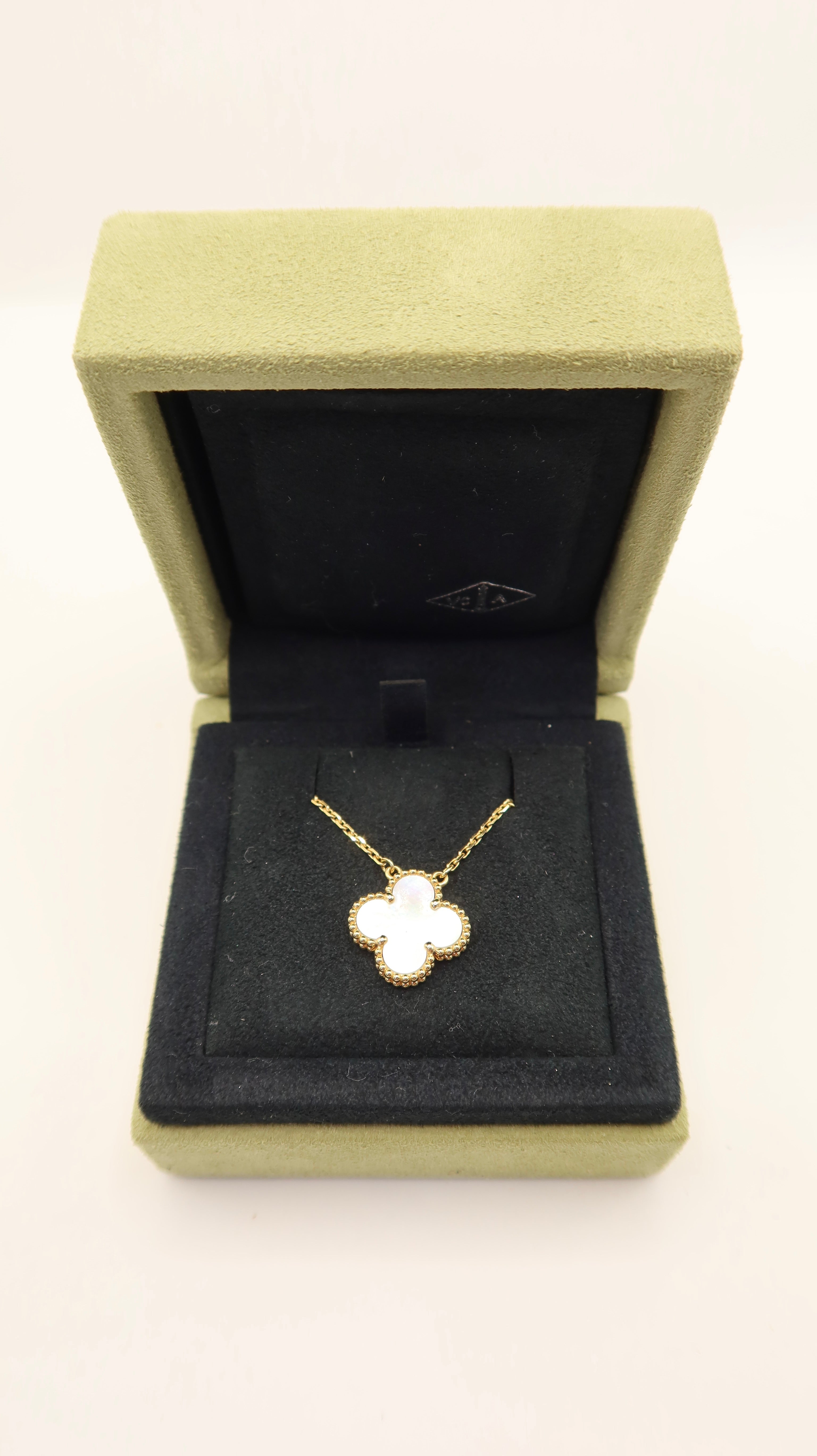 Van Cleef & Arpels MOP Vintage Alhambra Necklace (YG)