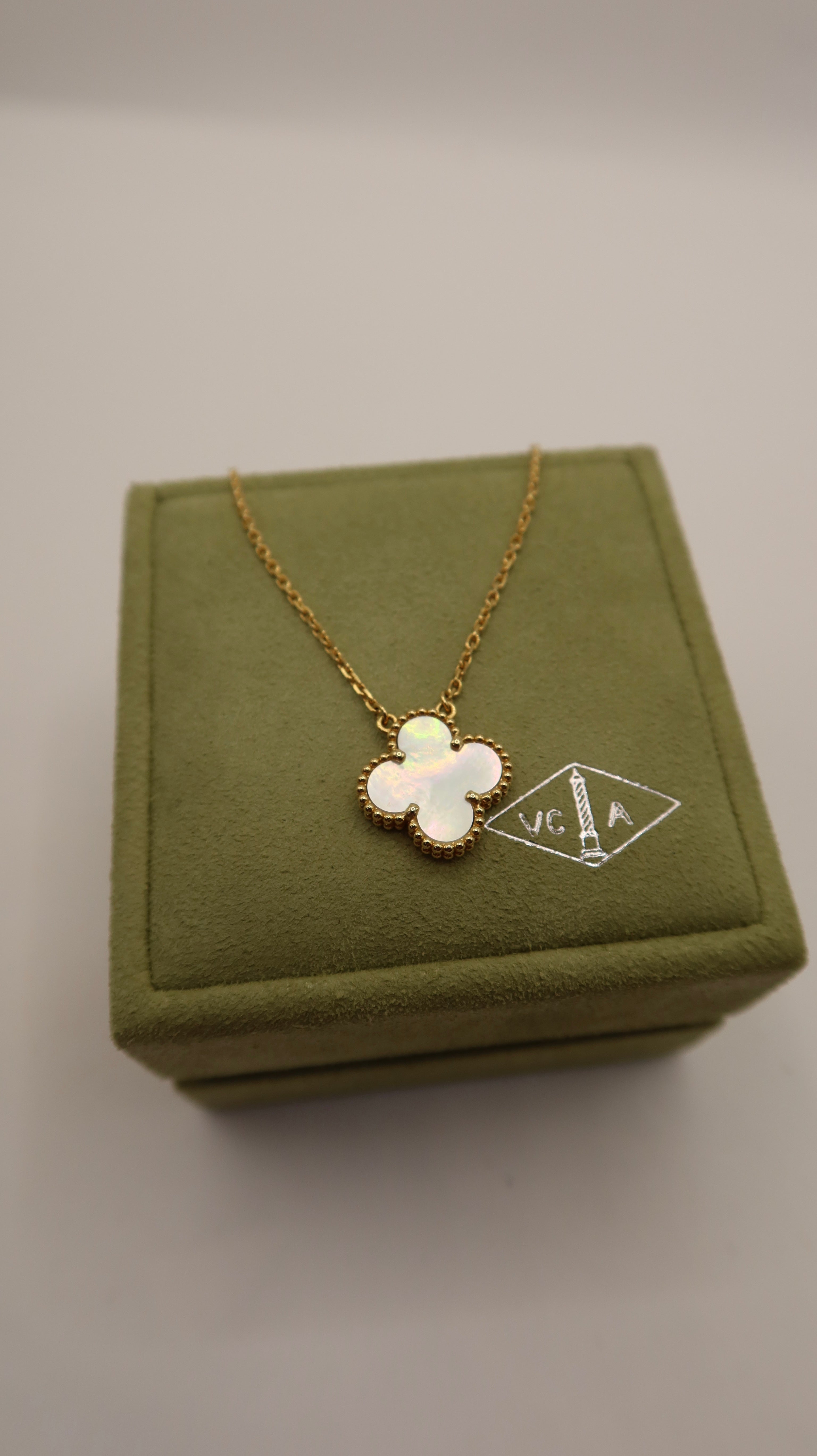 Van Cleef & Arpels MOP Vintage Alhambra Necklace (YG)