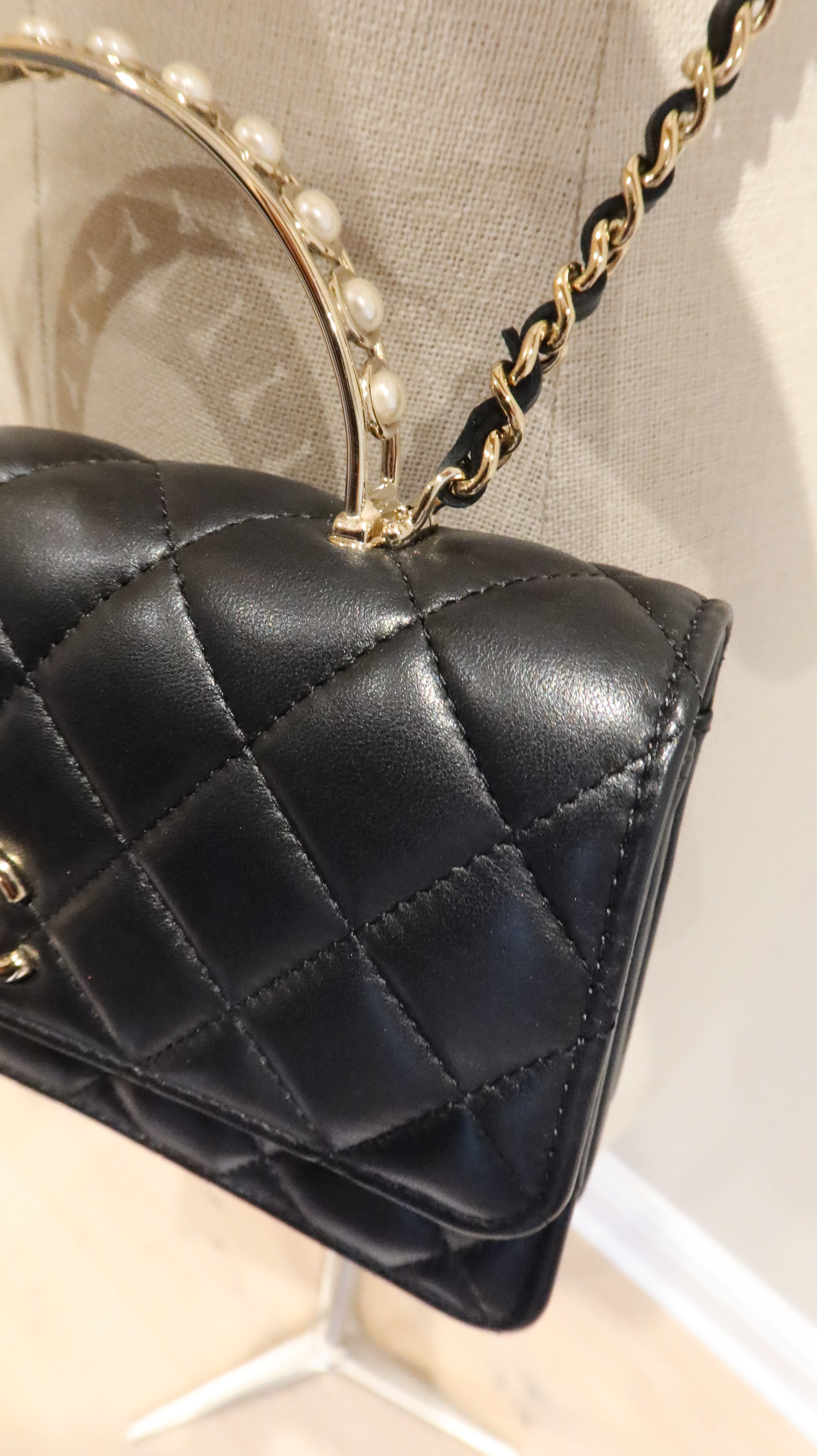 Chanel Pearl Top Handle Bag