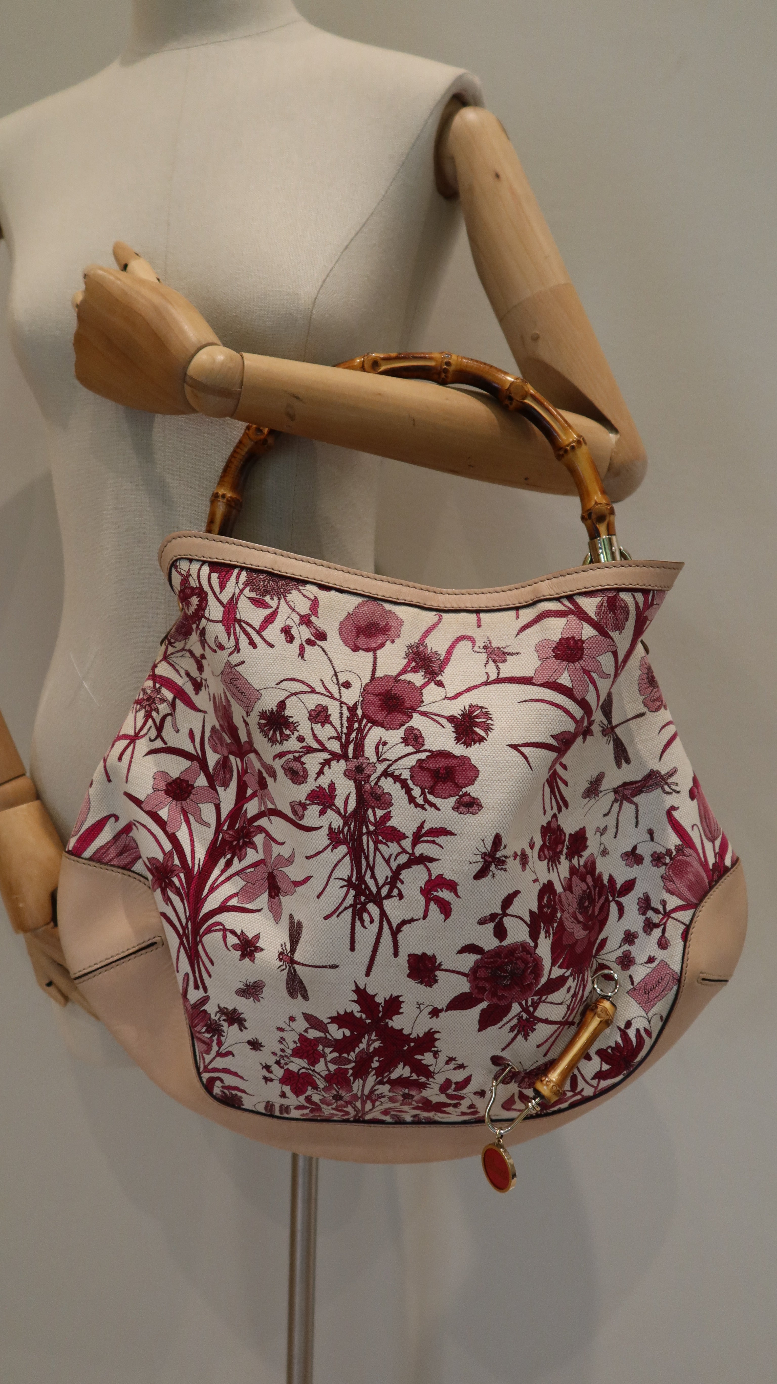 Gucci Flora Peggy Bamboo Bag