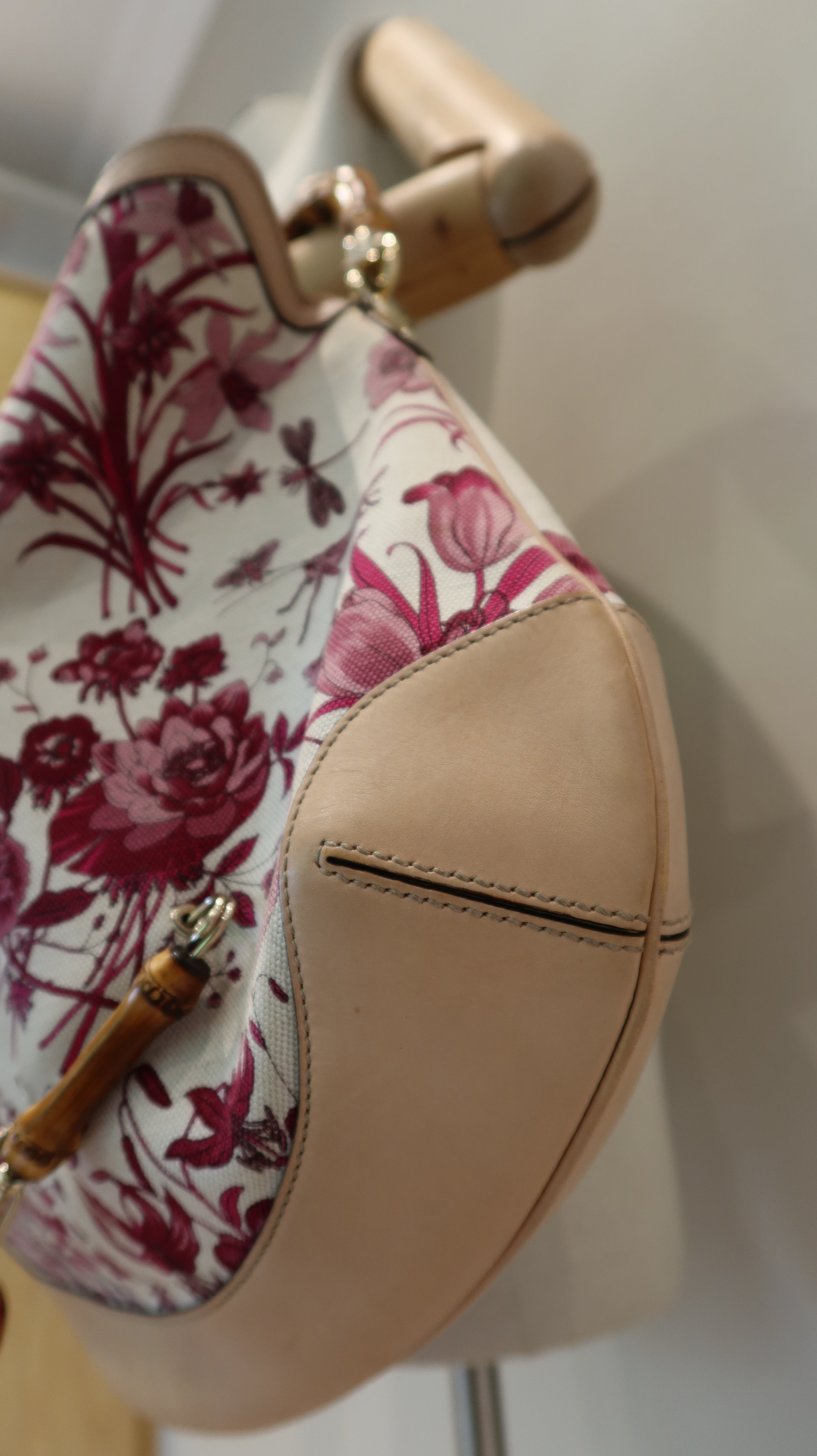 Gucci Flora Peggy Bamboo Bag