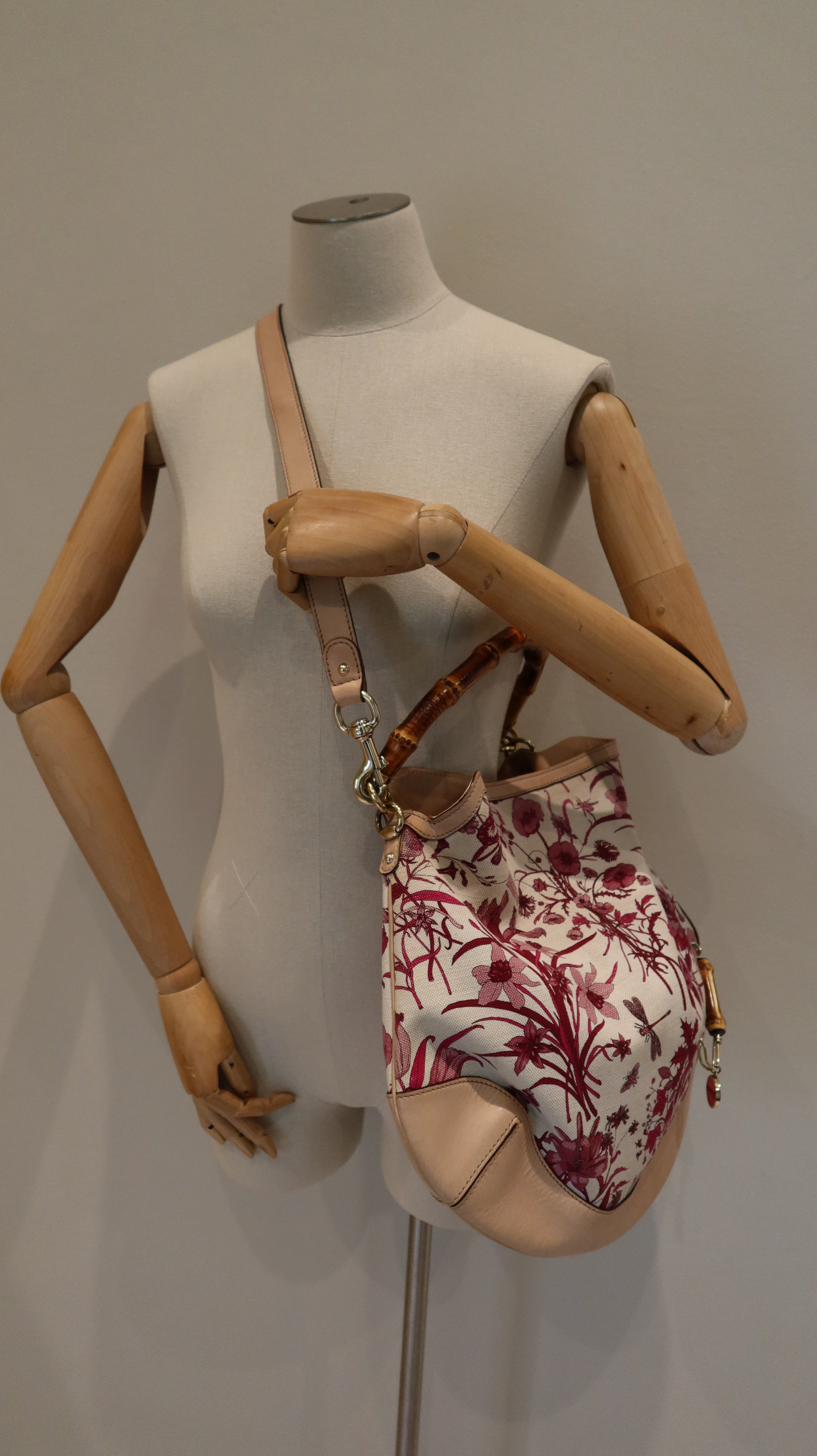 Gucci Flora Peggy Bamboo Bag