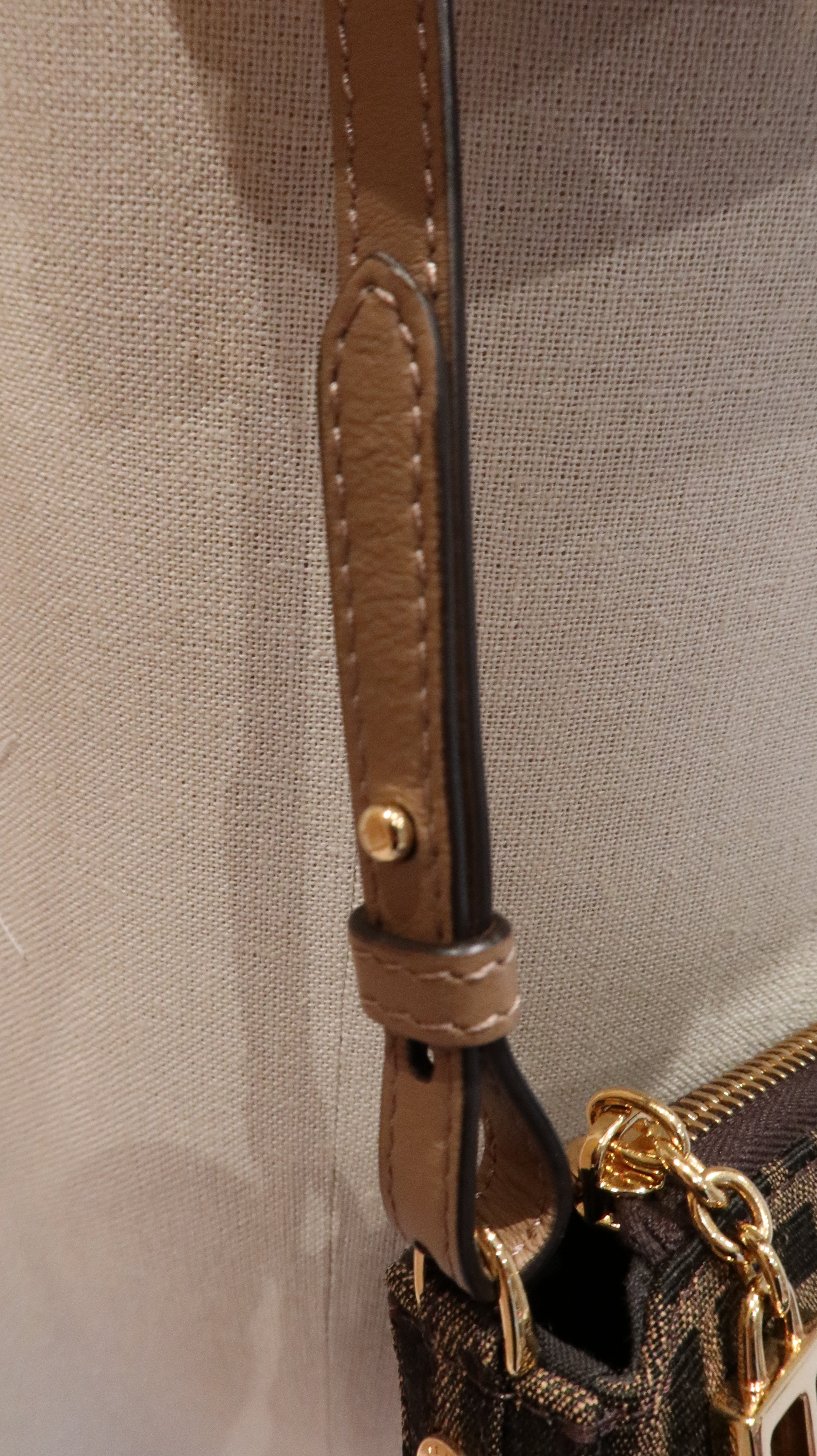 Fendi Baguette Pouch Clutch with Chain