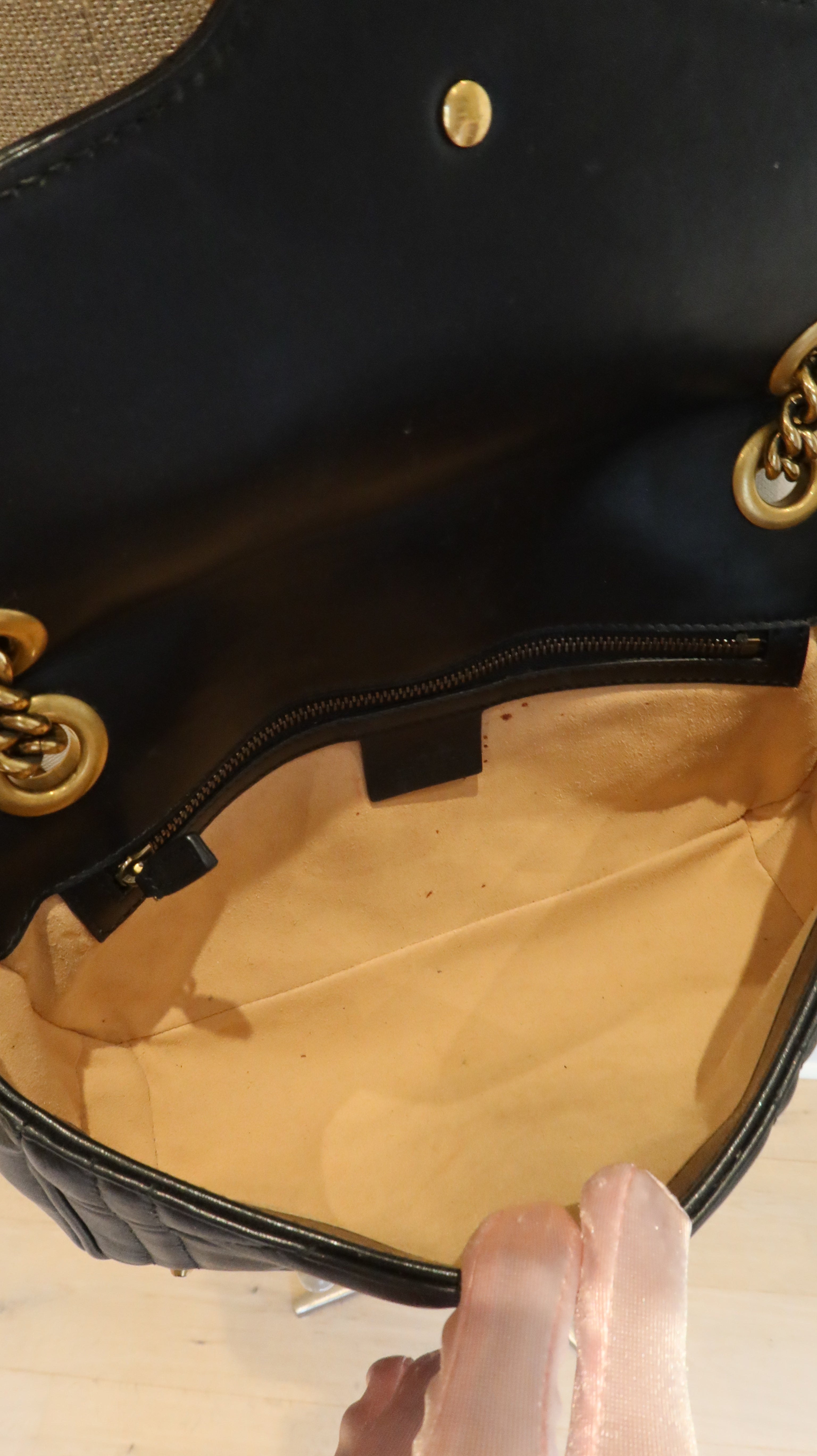 Gucci Pearl Studded Marmont Bag