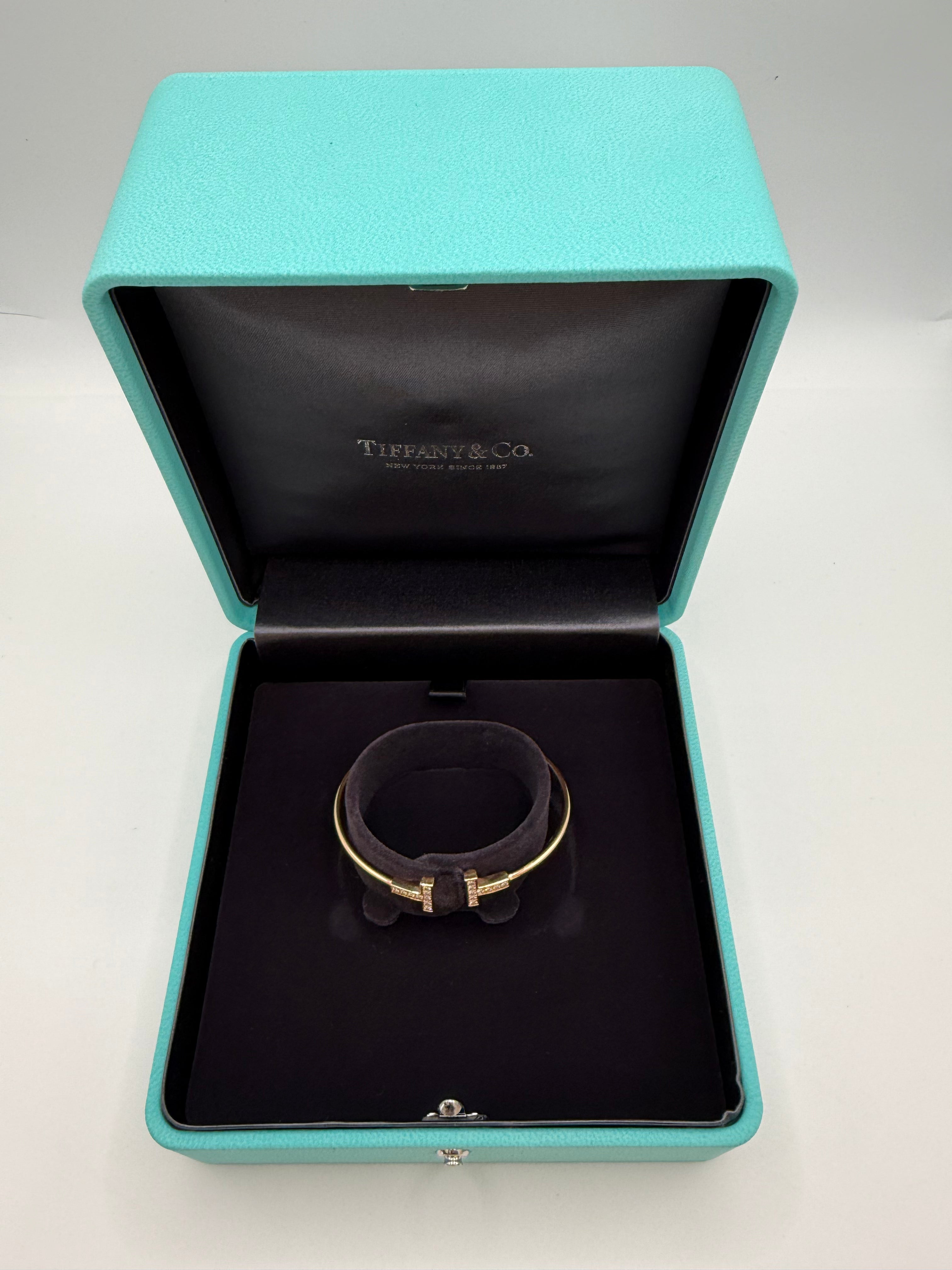 Tiffany & Co. Tiffany T Bracelet (18KYG/Diamonds)