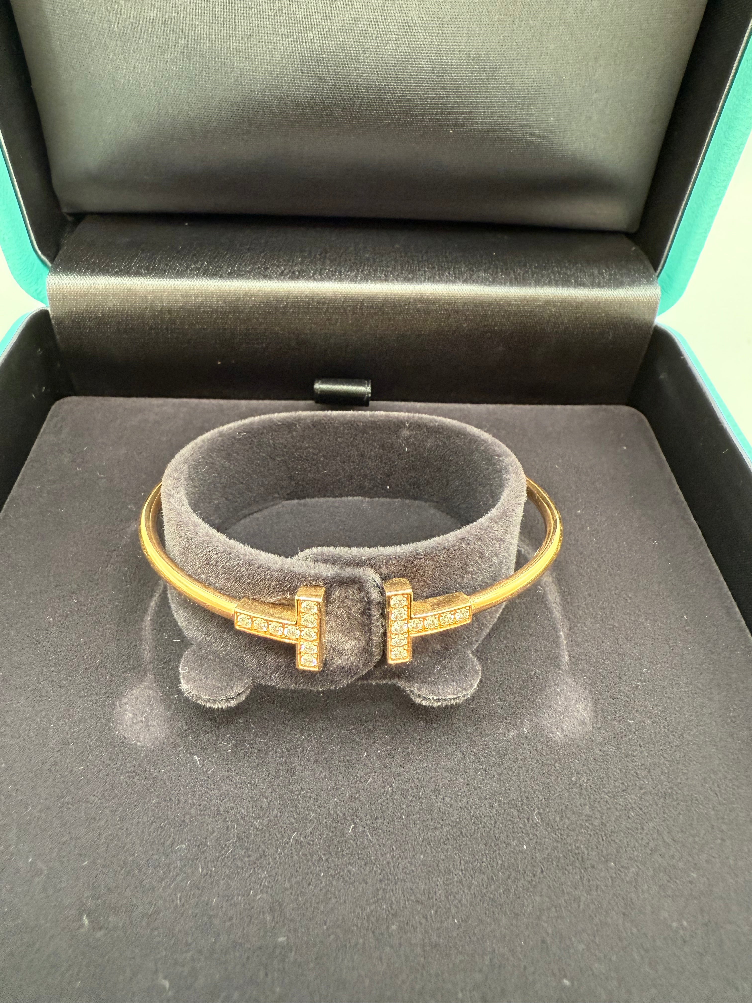 Tiffany & Co. Tiffany T Bracelet (18KYG/Diamonds)
