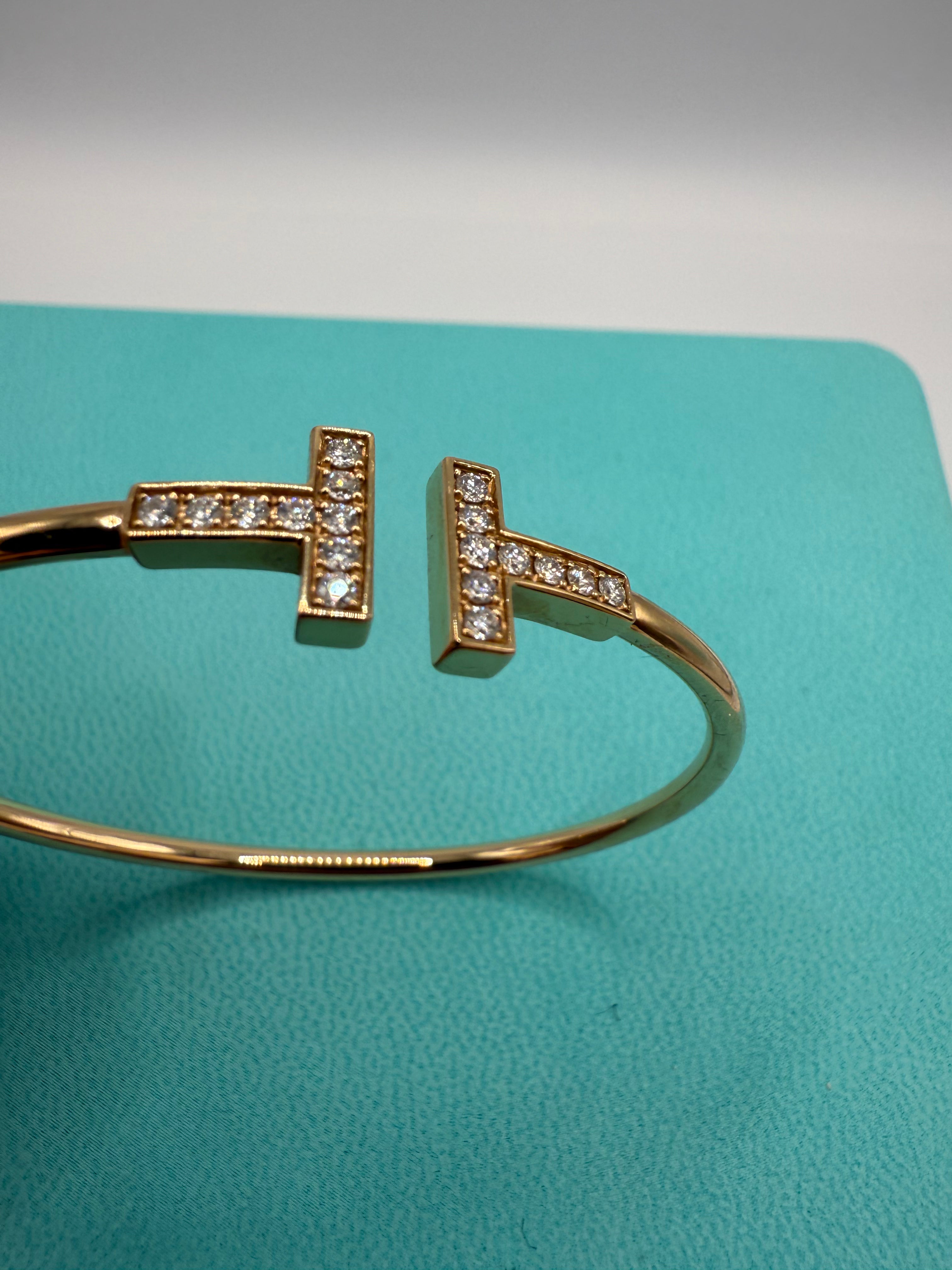 Tiffany & Co. Tiffany T Bracelet (18KYG/Diamonds)