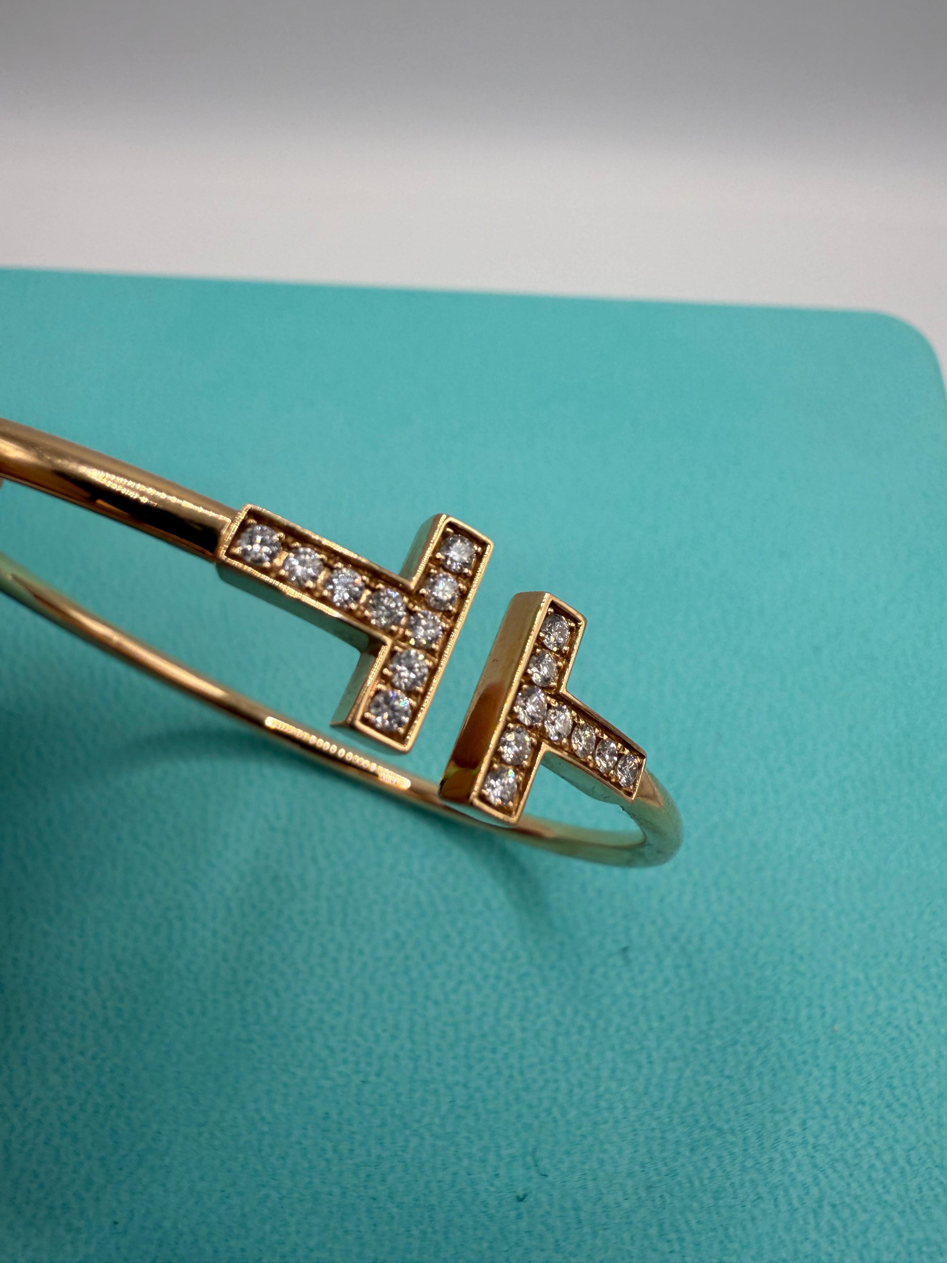 Tiffany & Co. Tiffany T Bracelet (18KYG/Diamonds)