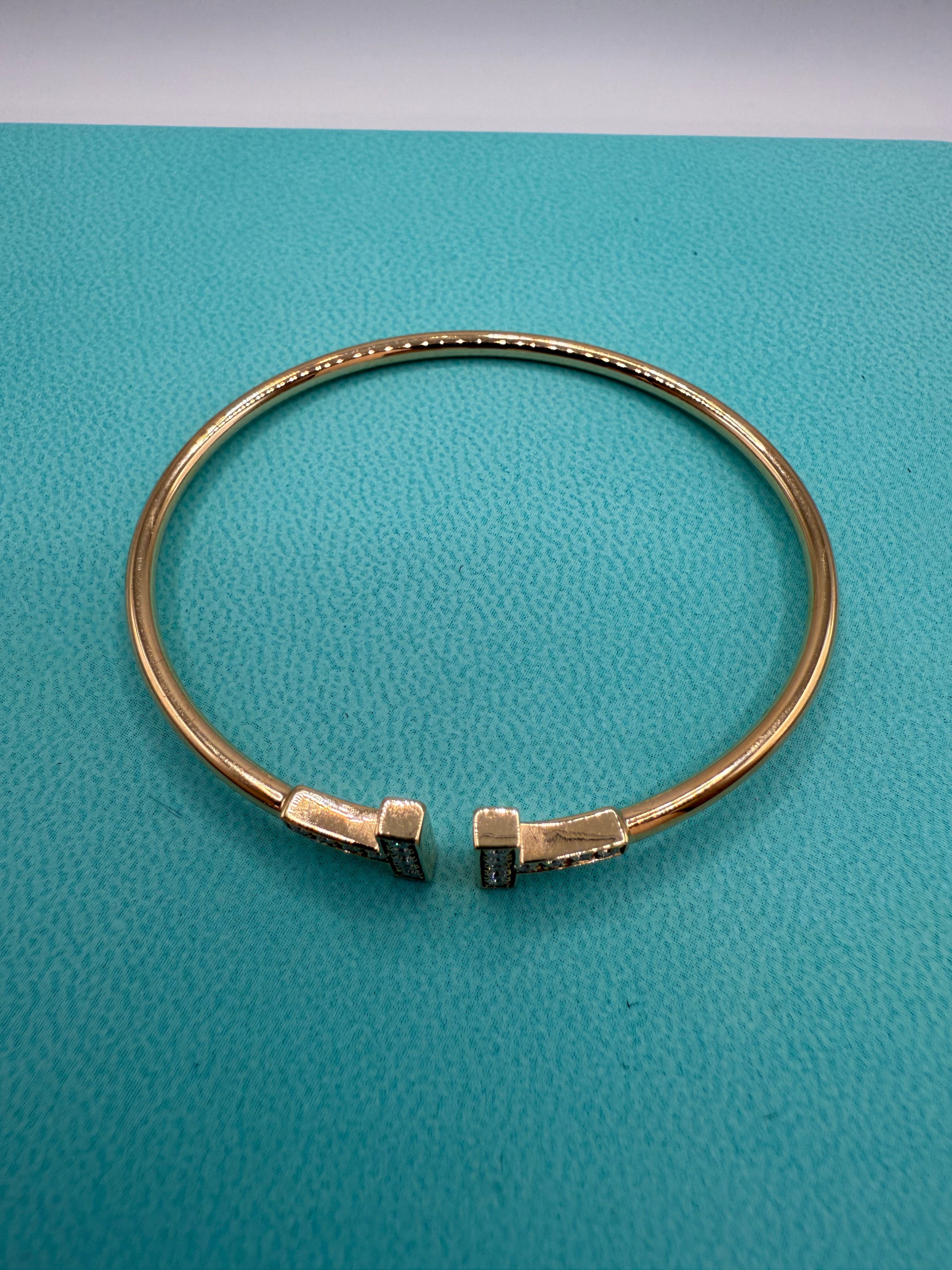 Tiffany & Co. Tiffany T Bracelet (18KYG/Diamonds)