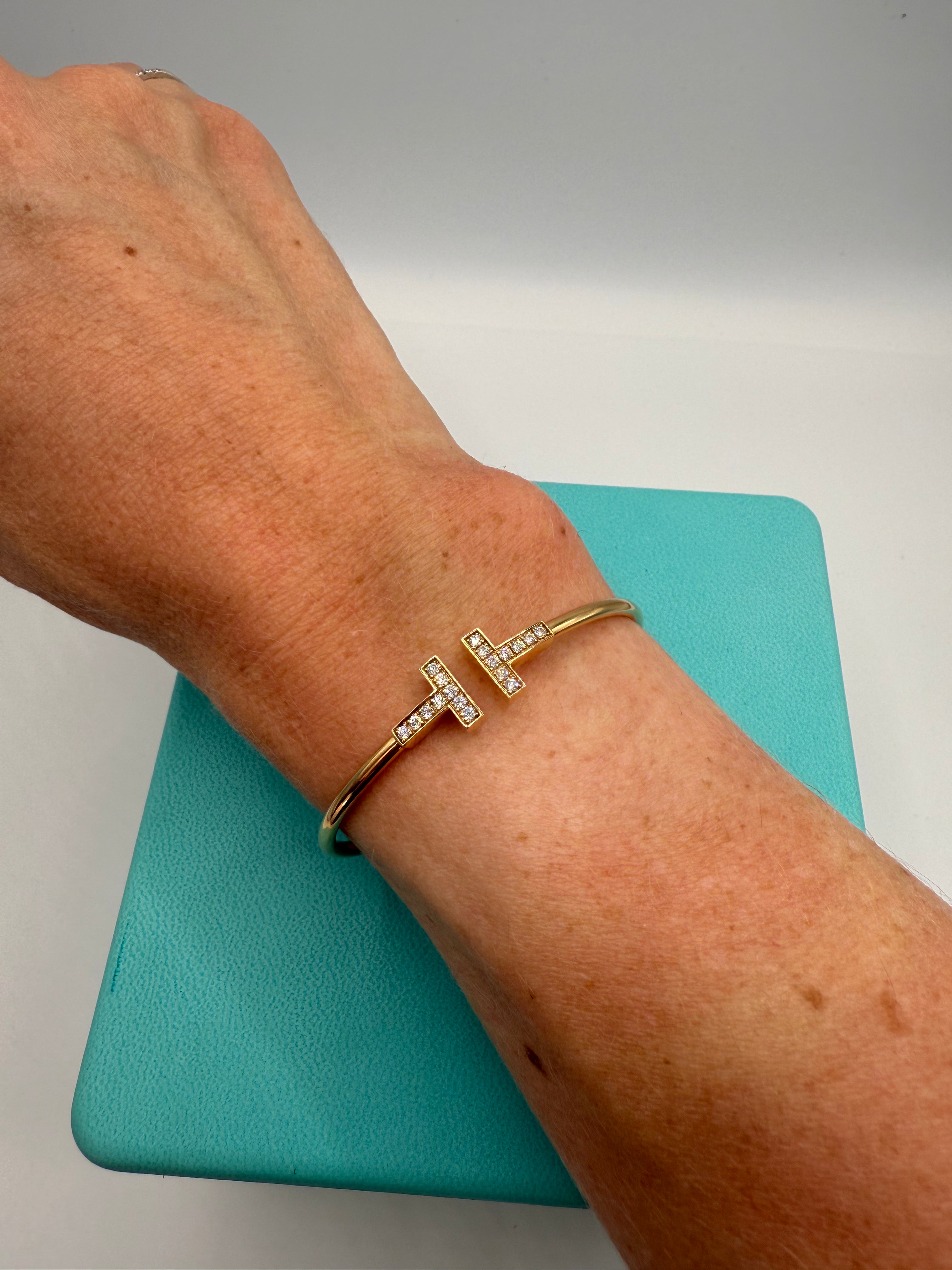 Tiffany & Co. Tiffany T Bracelet (18KYG/Diamonds)