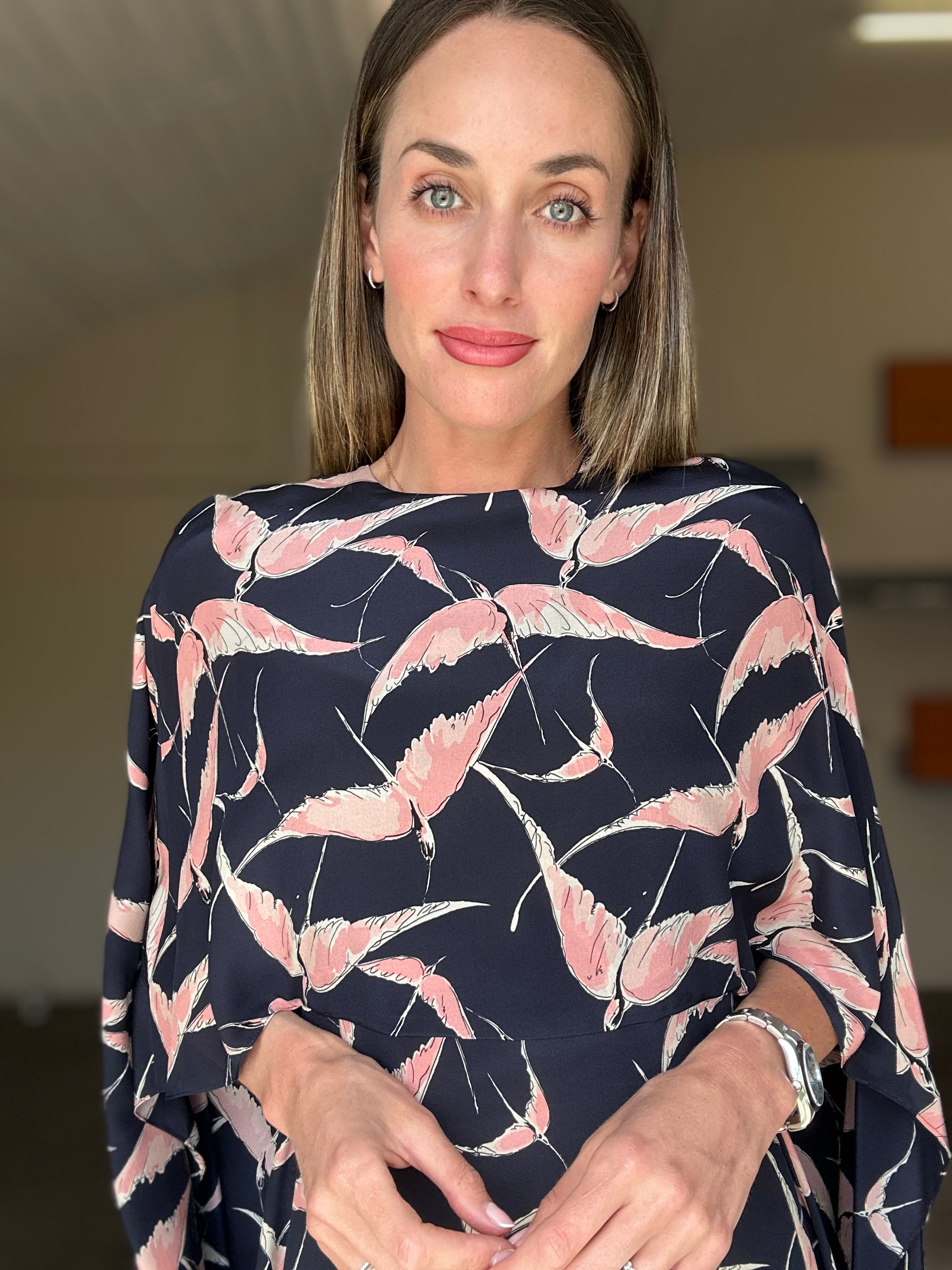 Valentino Silk Swallow Dress (Small)