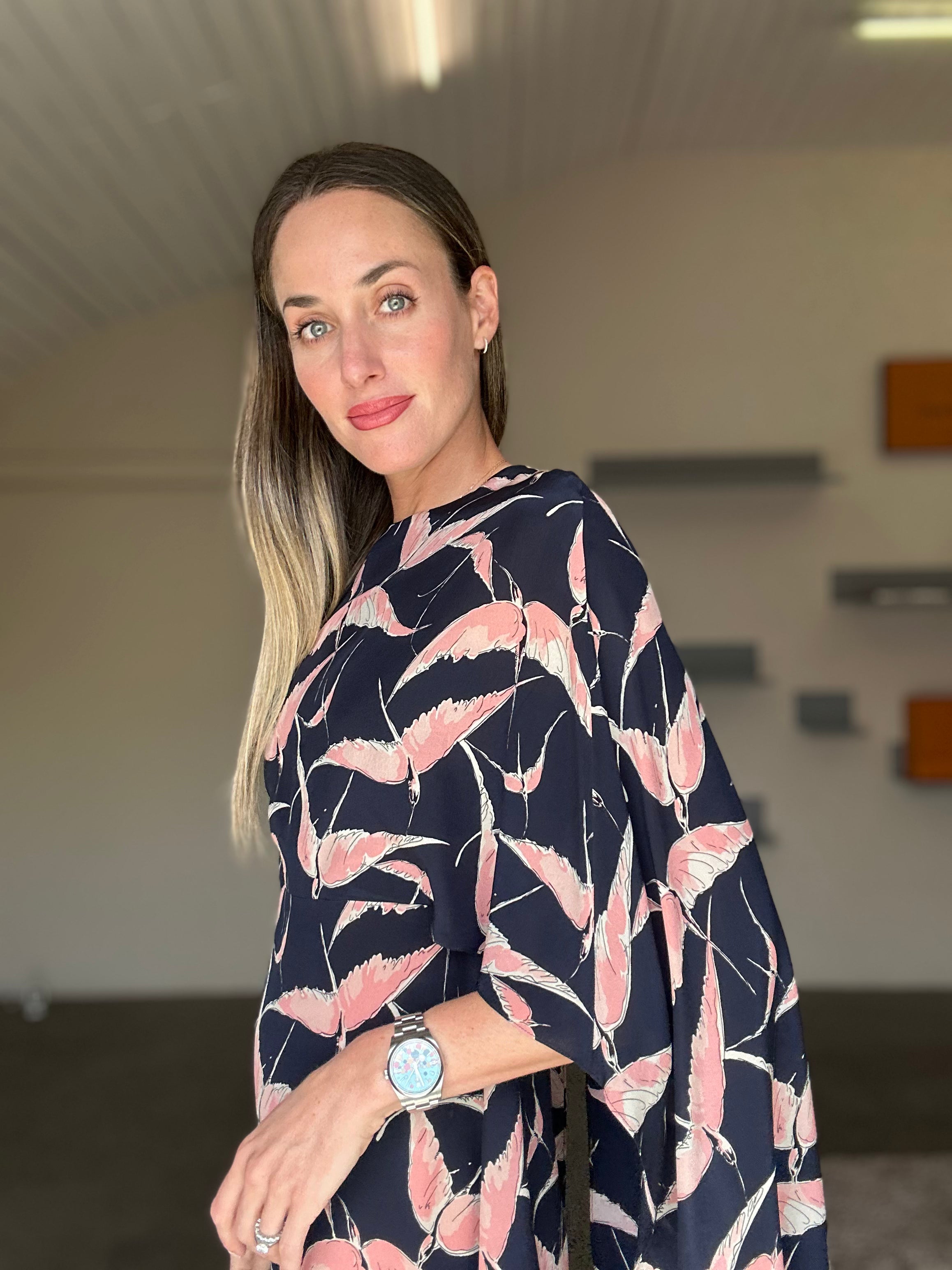 Valentino Silk Swallow Dress (Small)