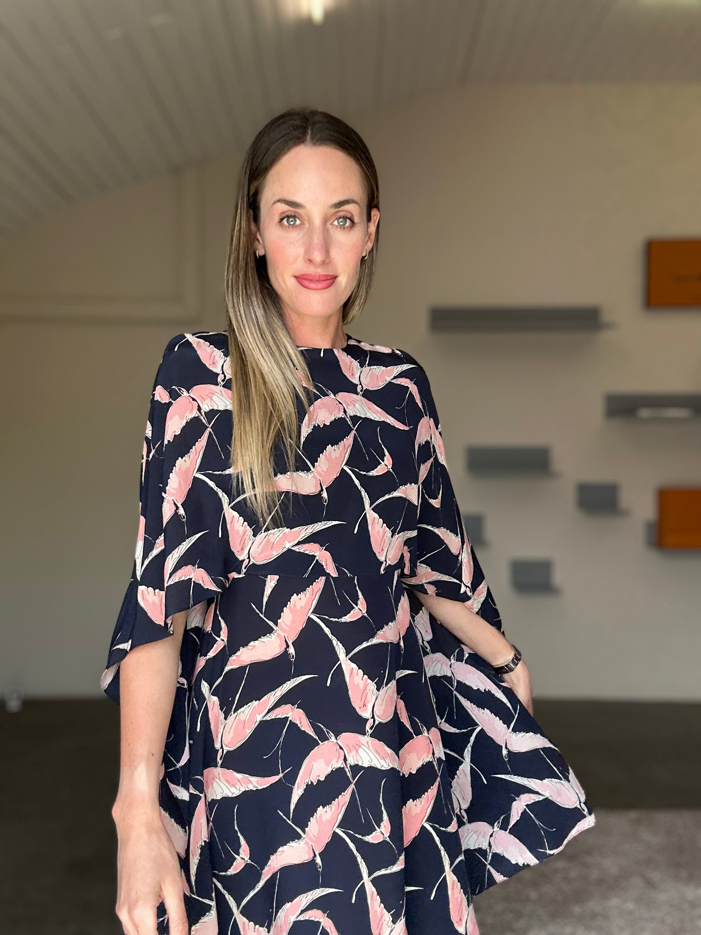 Valentino Silk Swallow Dress (Small)