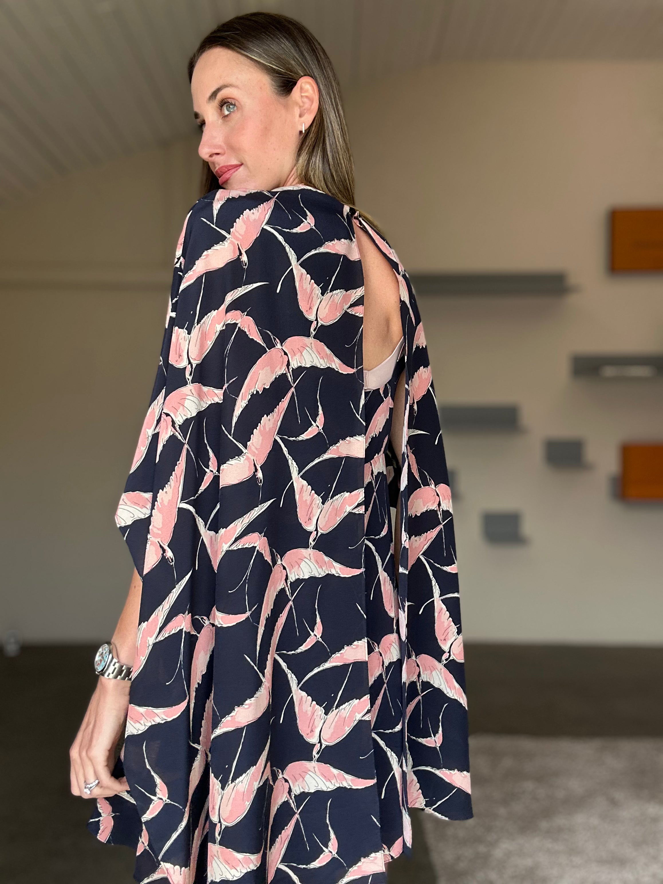 Valentino Silk Swallow Dress (Small)