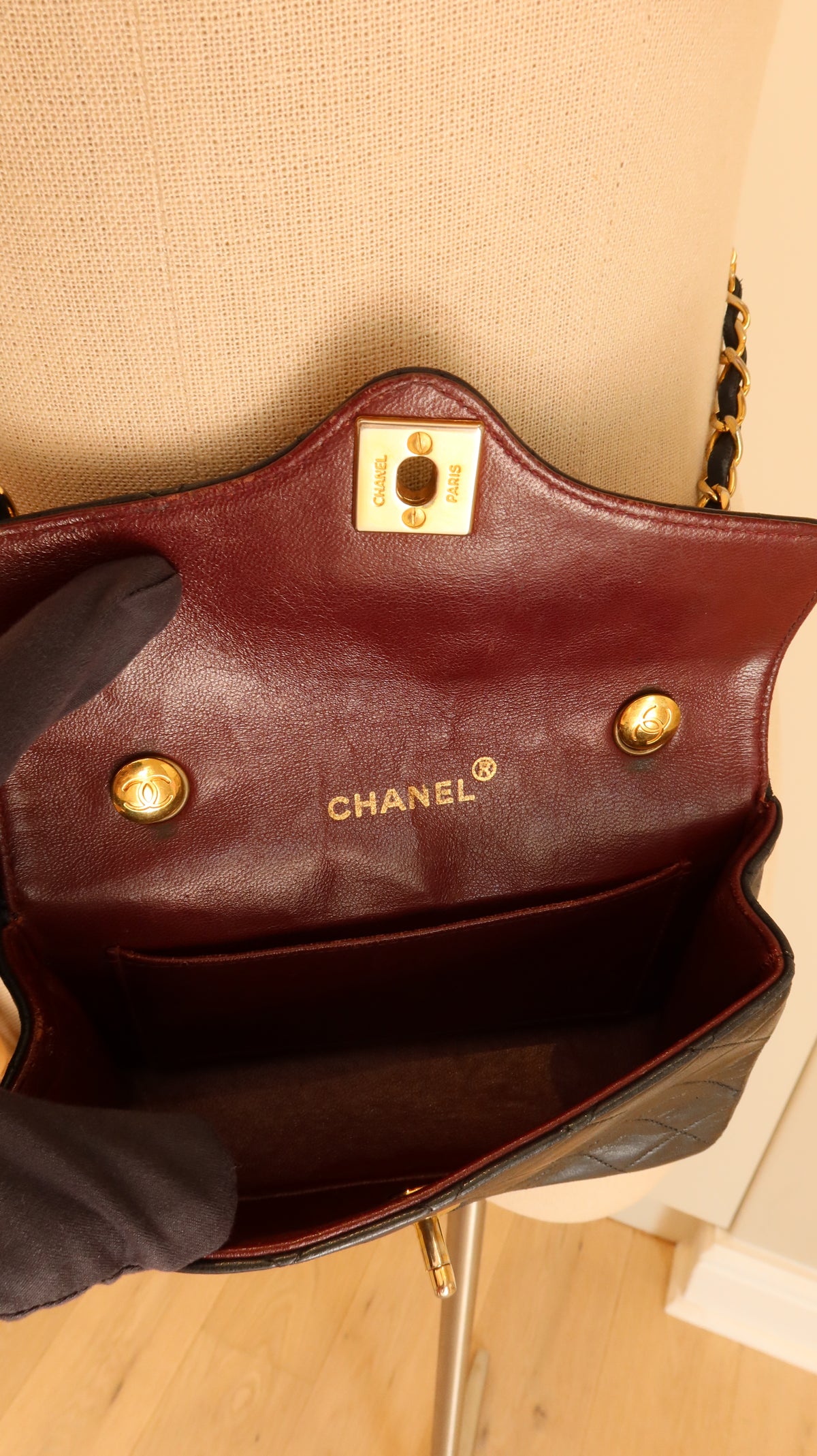 Chanel Vintage Dipped-Flap Mini Bag