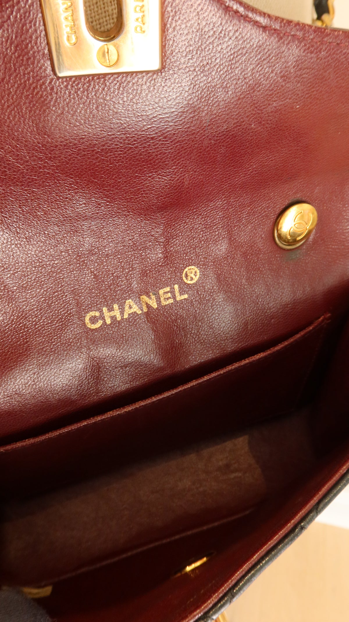 Chanel Vintage Dipped-Flap Mini Bag
