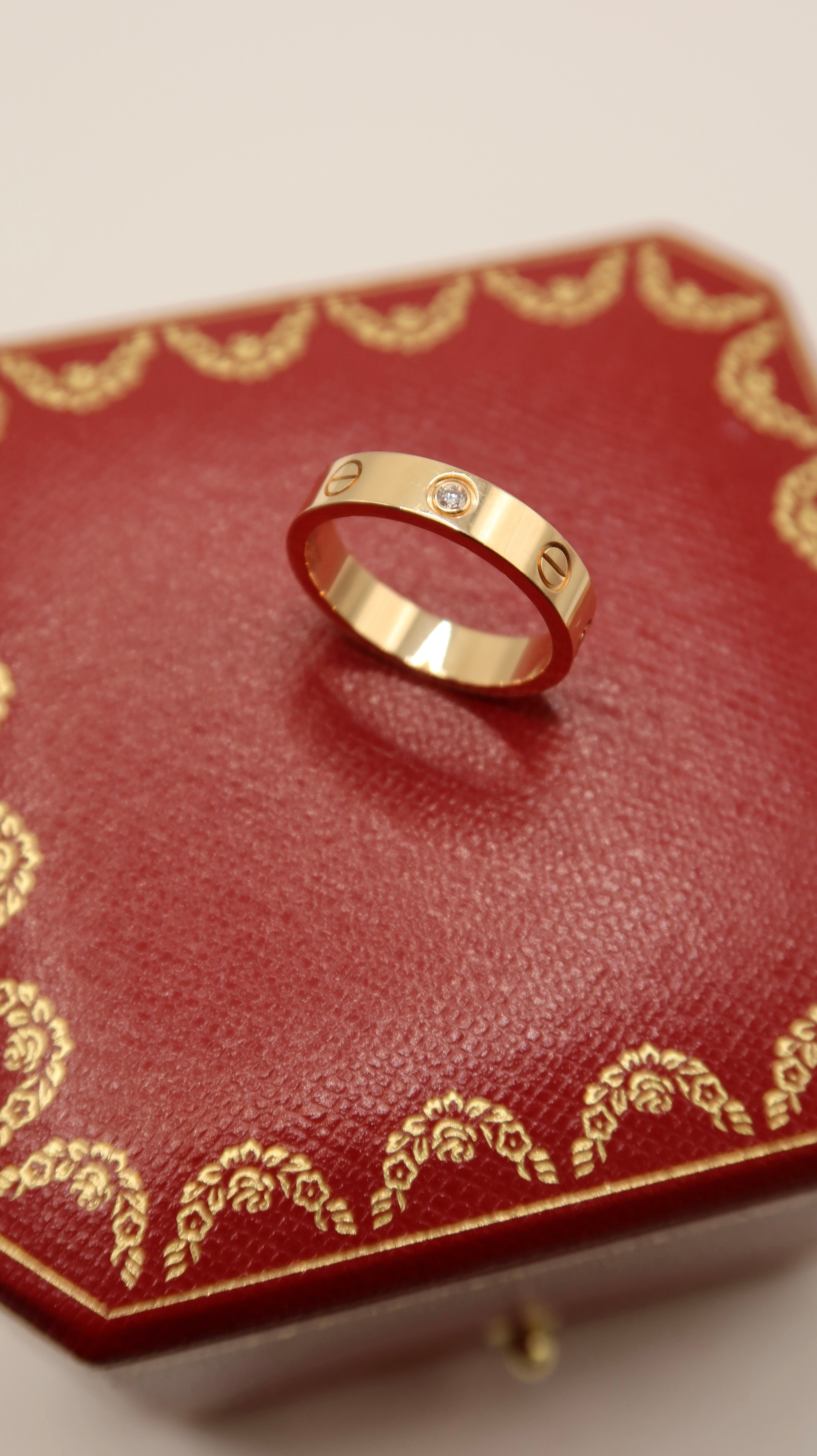 Cartier Mini Love Ring (With Diamond/52/PG)