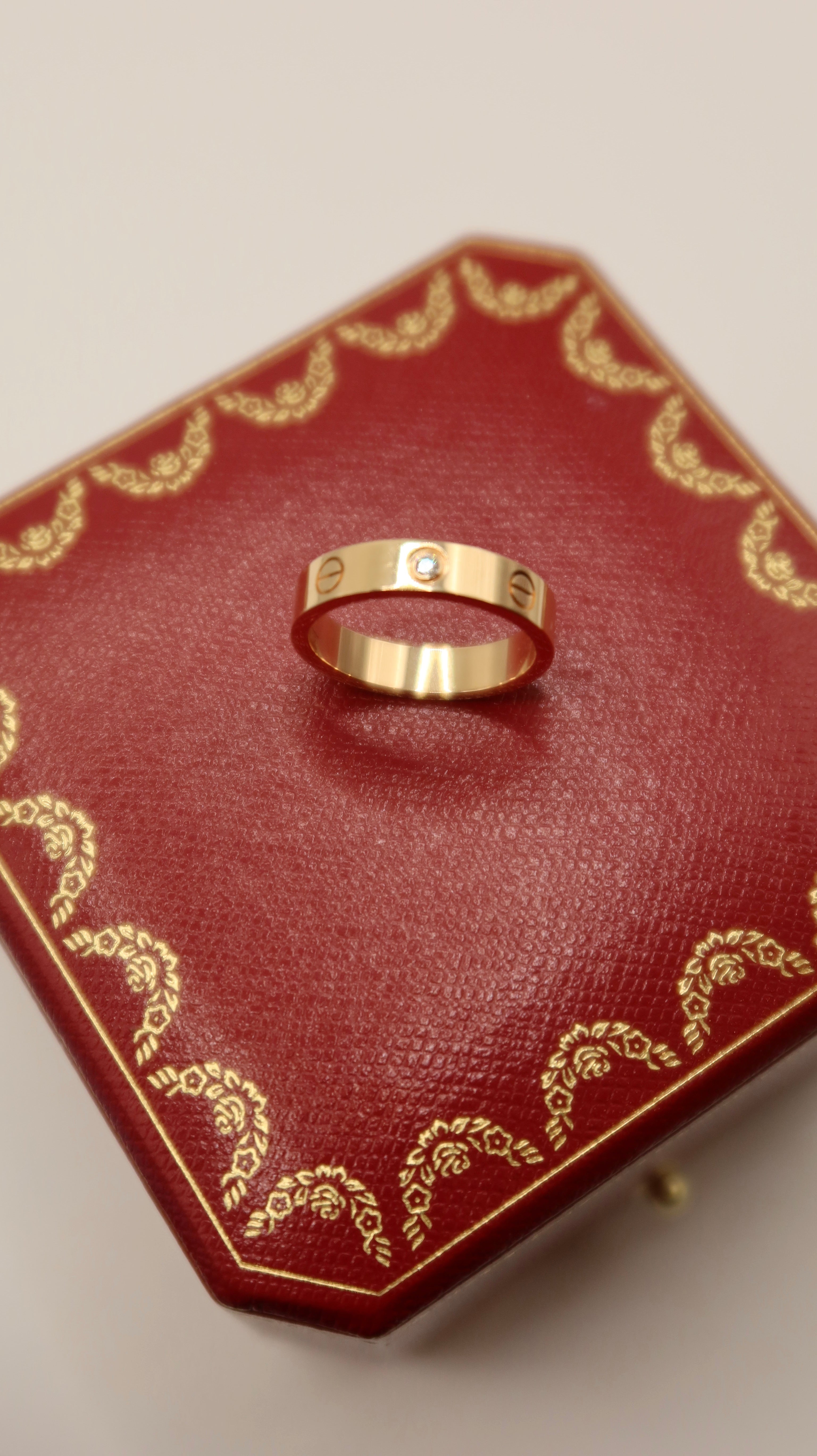 Cartier Mini Love Ring (With Diamond/52/PG)