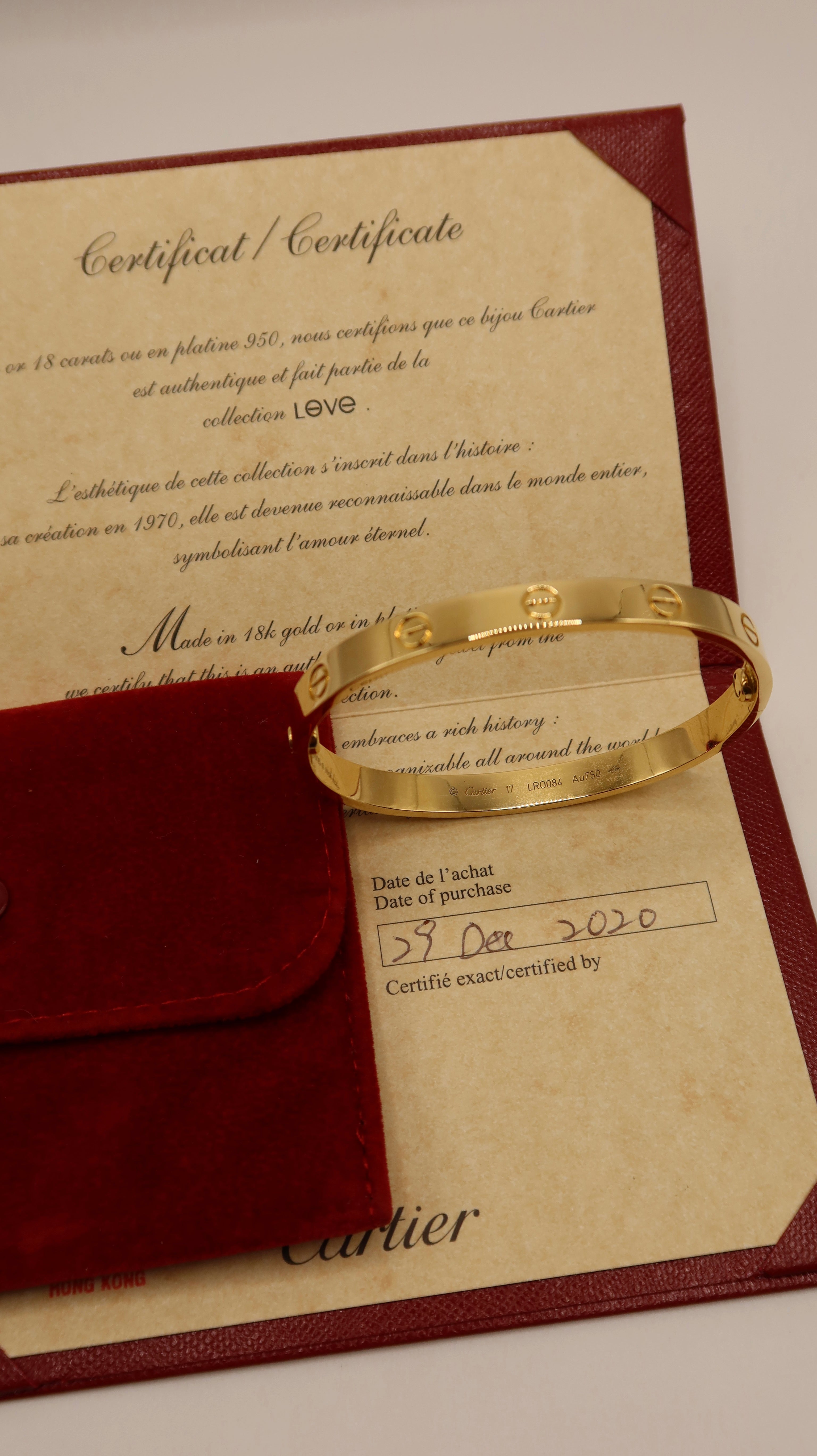 Cartier Love Bracelet (17/YG)