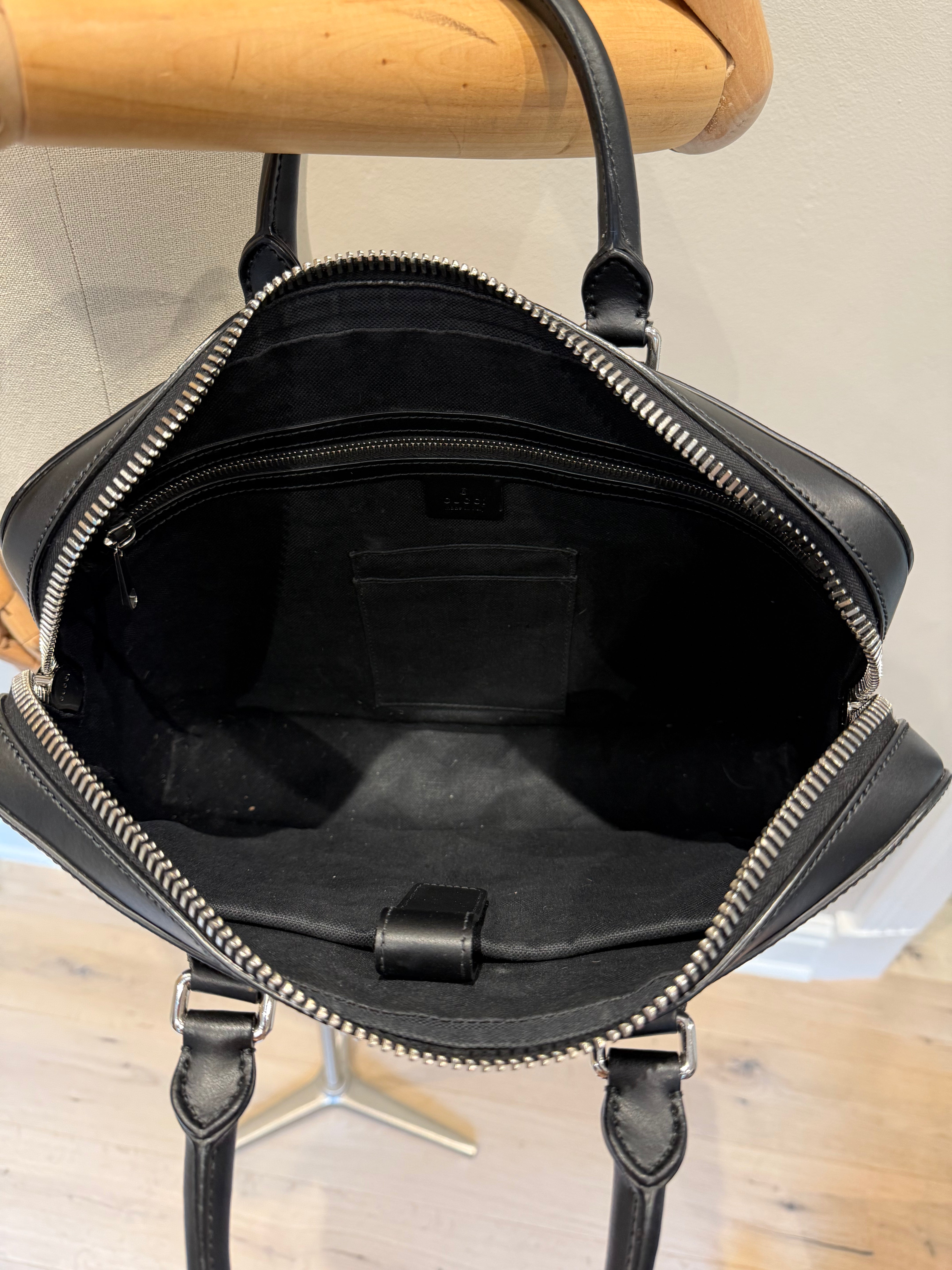 Gucci Supreme Black Briefcase *Full Set*