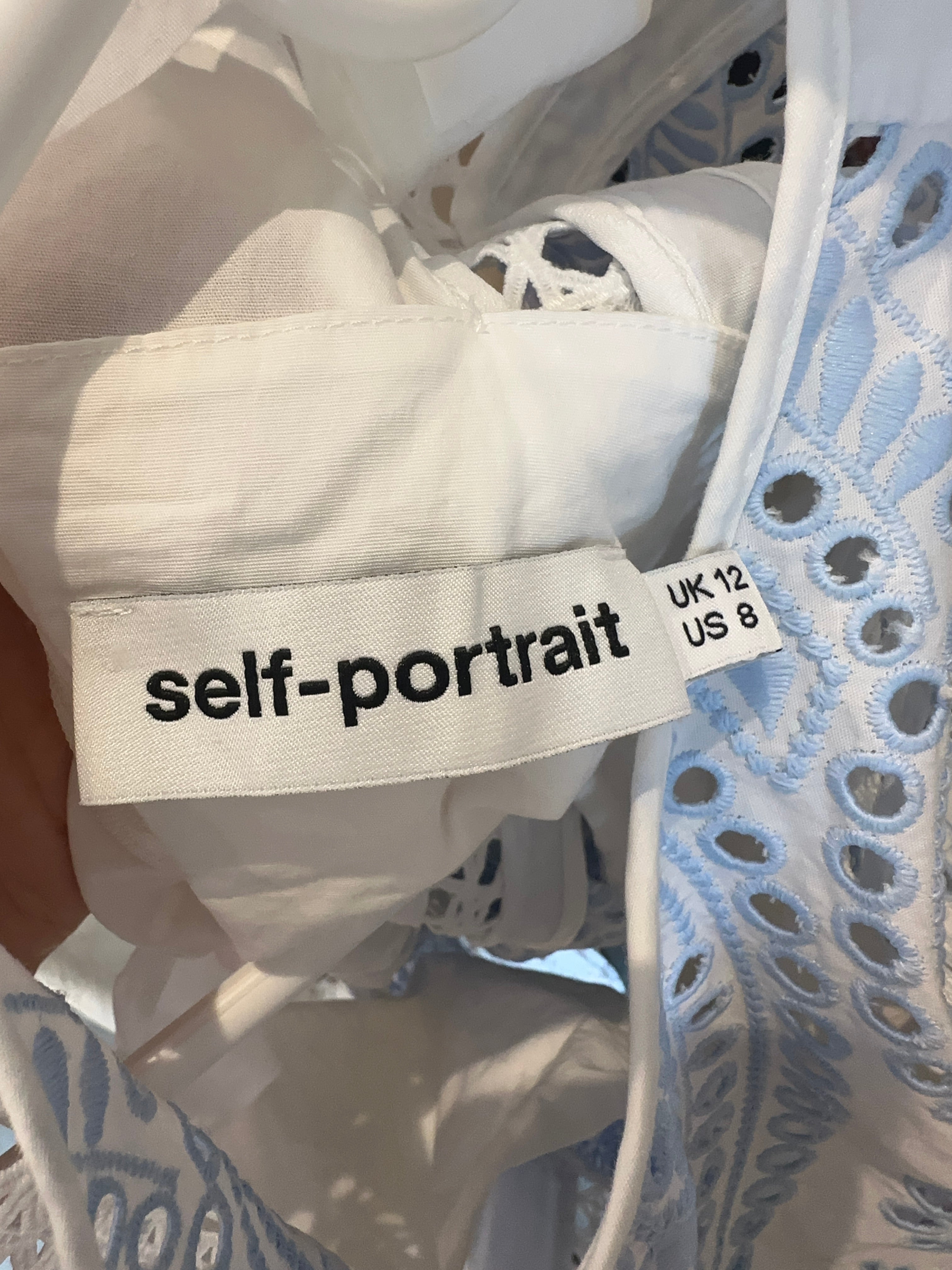 Self Portrait Embroidered Frill Top (UK12)