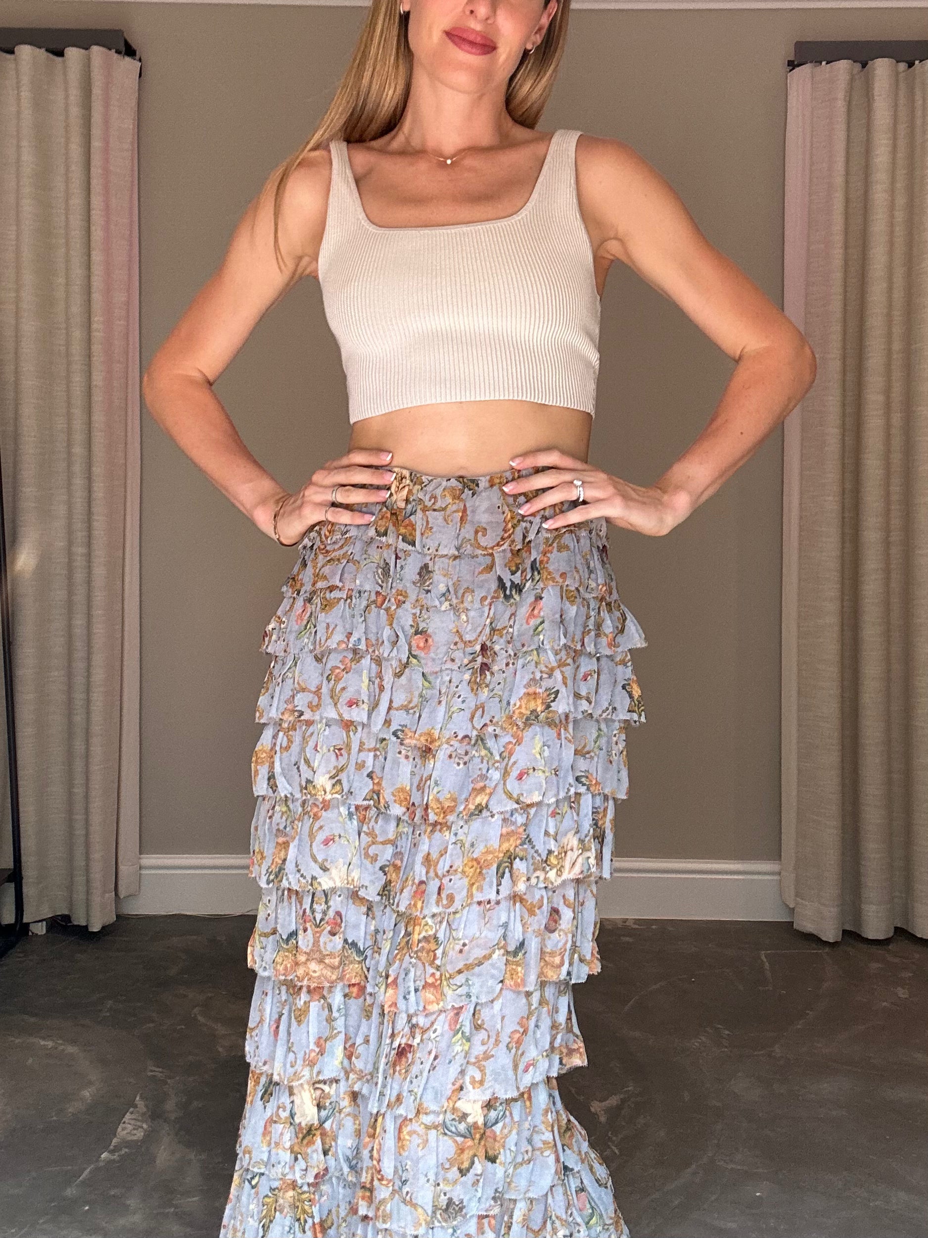 Zimmerman Silk Maxi Skirt (1)