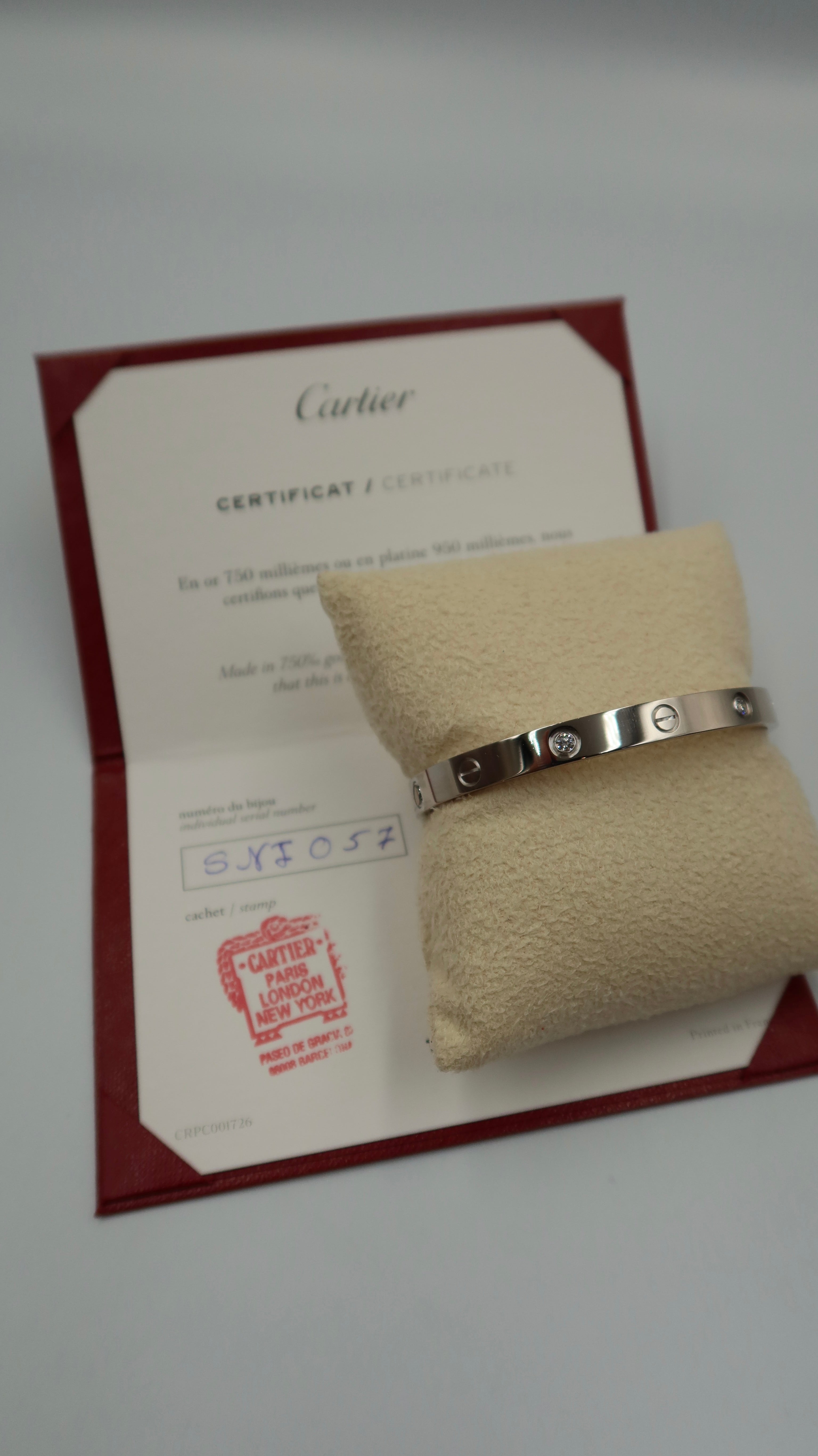 Cartier Love Bracelet Half Diamonds (WG/18)