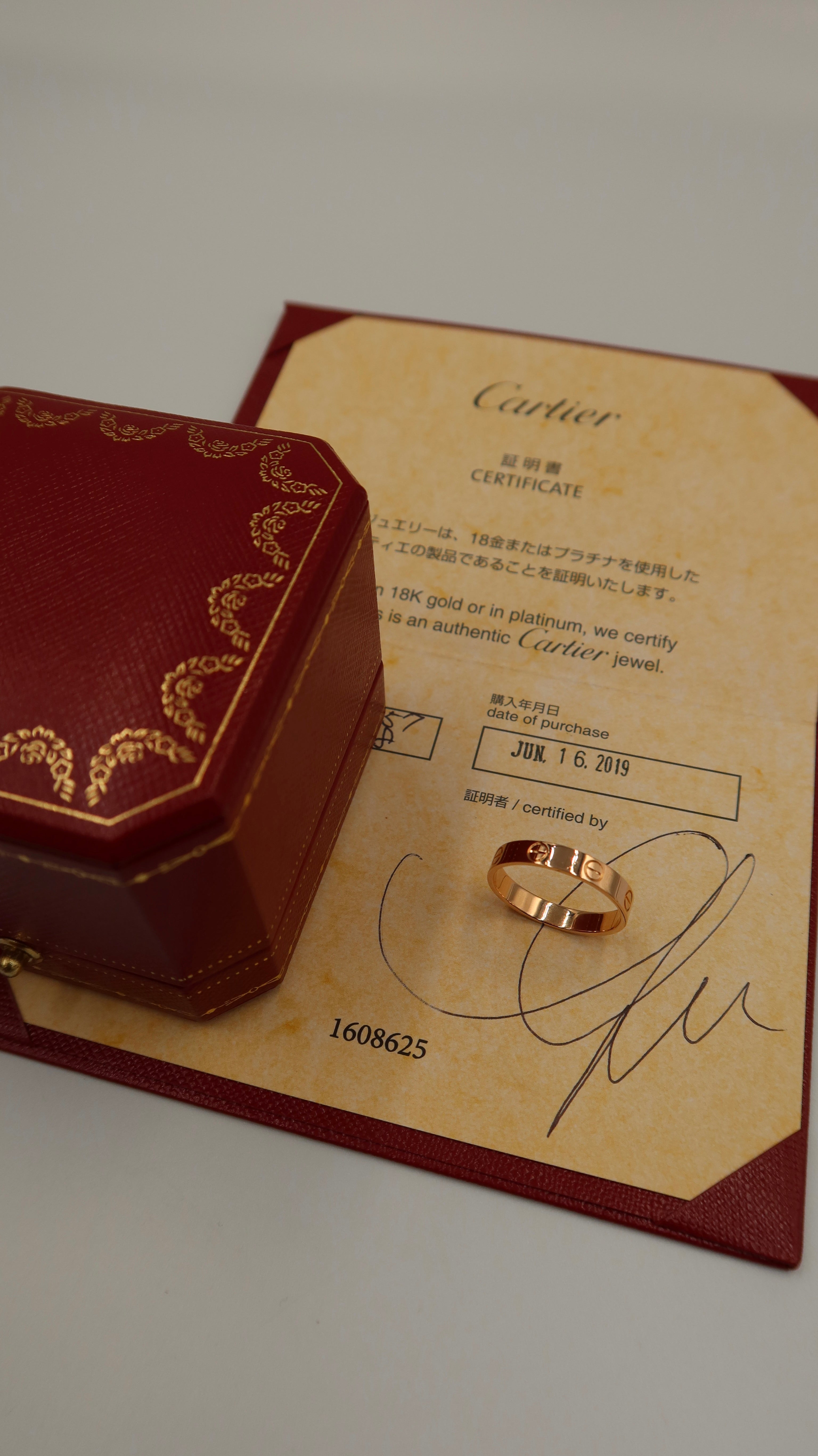 Cartier Love Band Ring (57/PG)