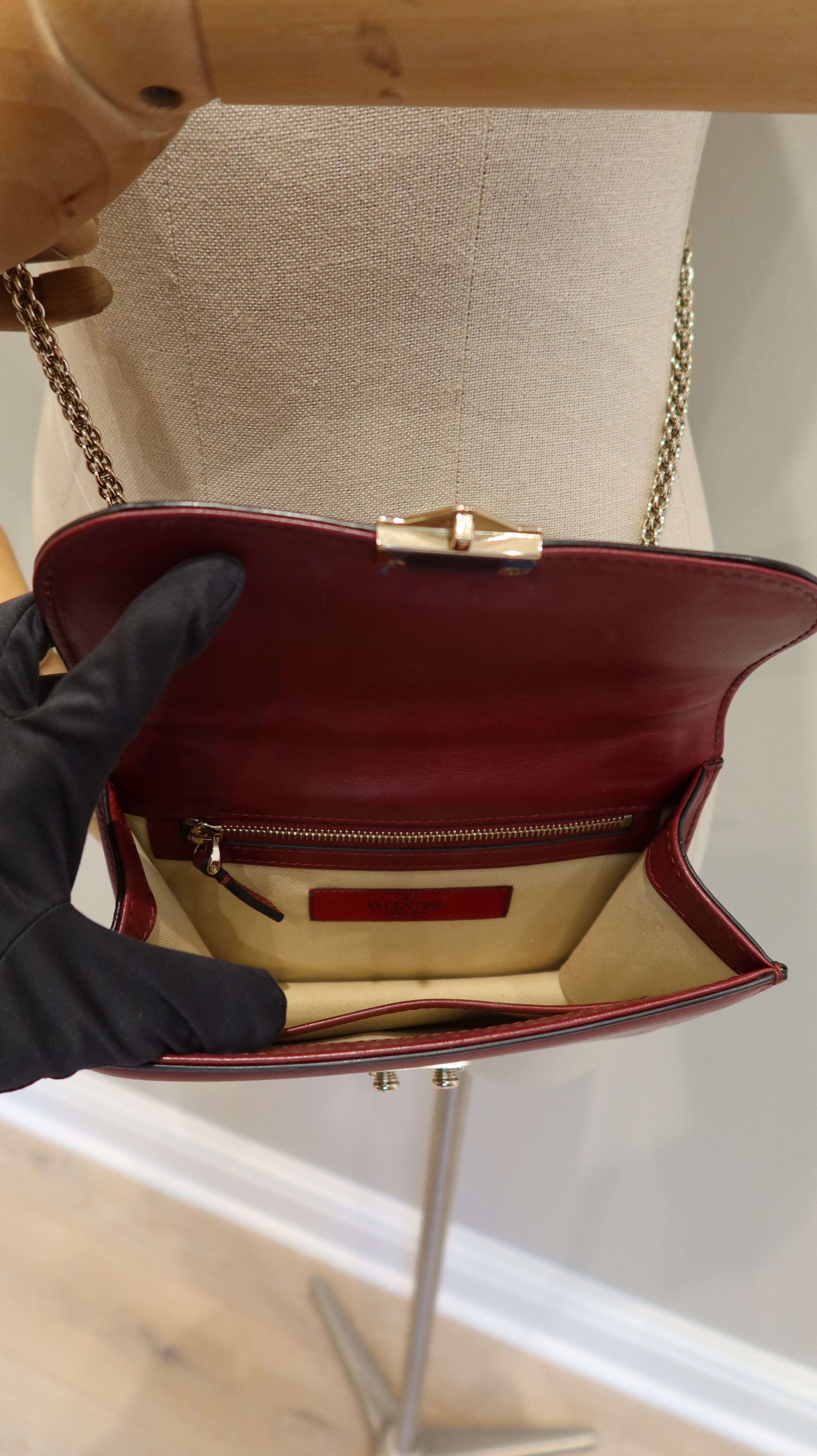 Valentino Rockstud Glam Lock Flap Bag