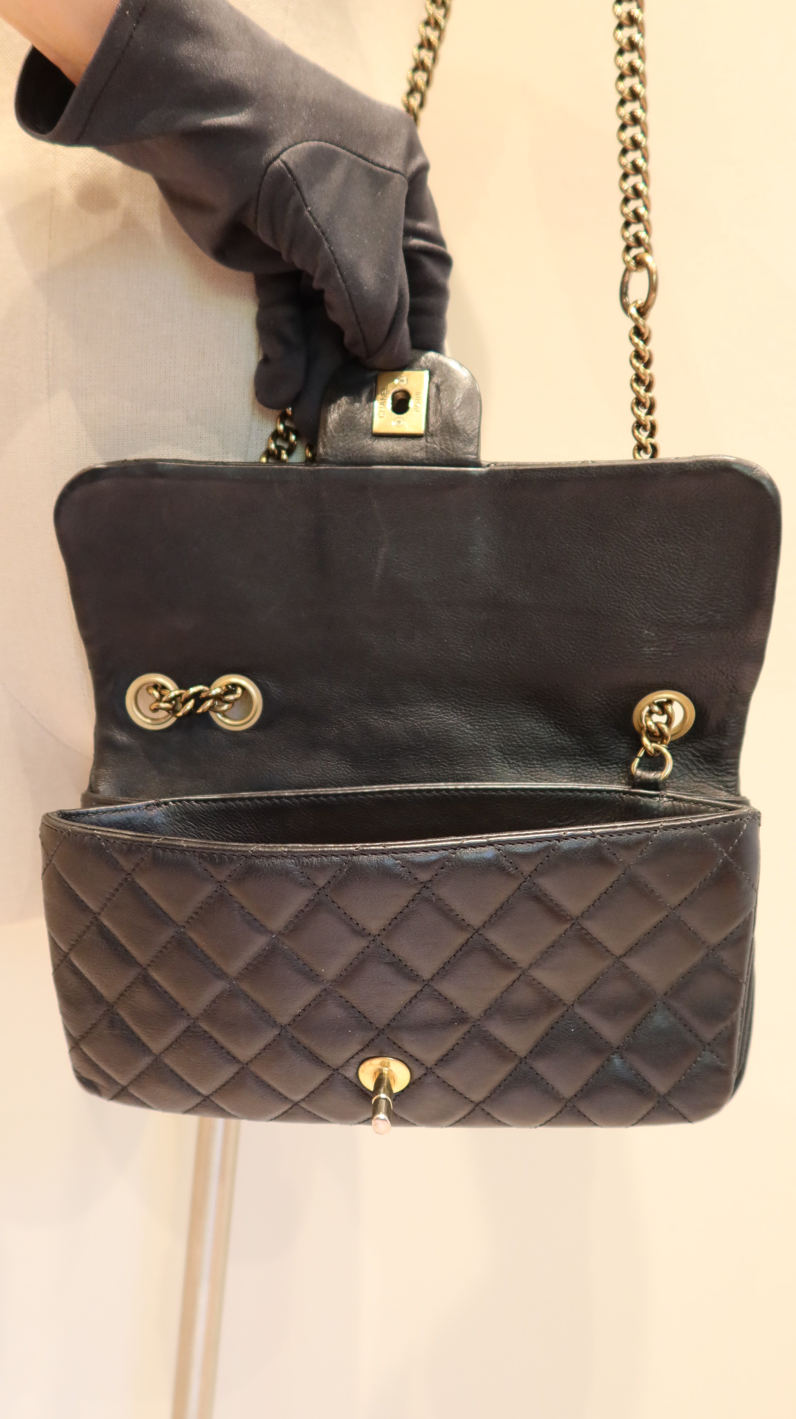 Chanel East West Flap Bag