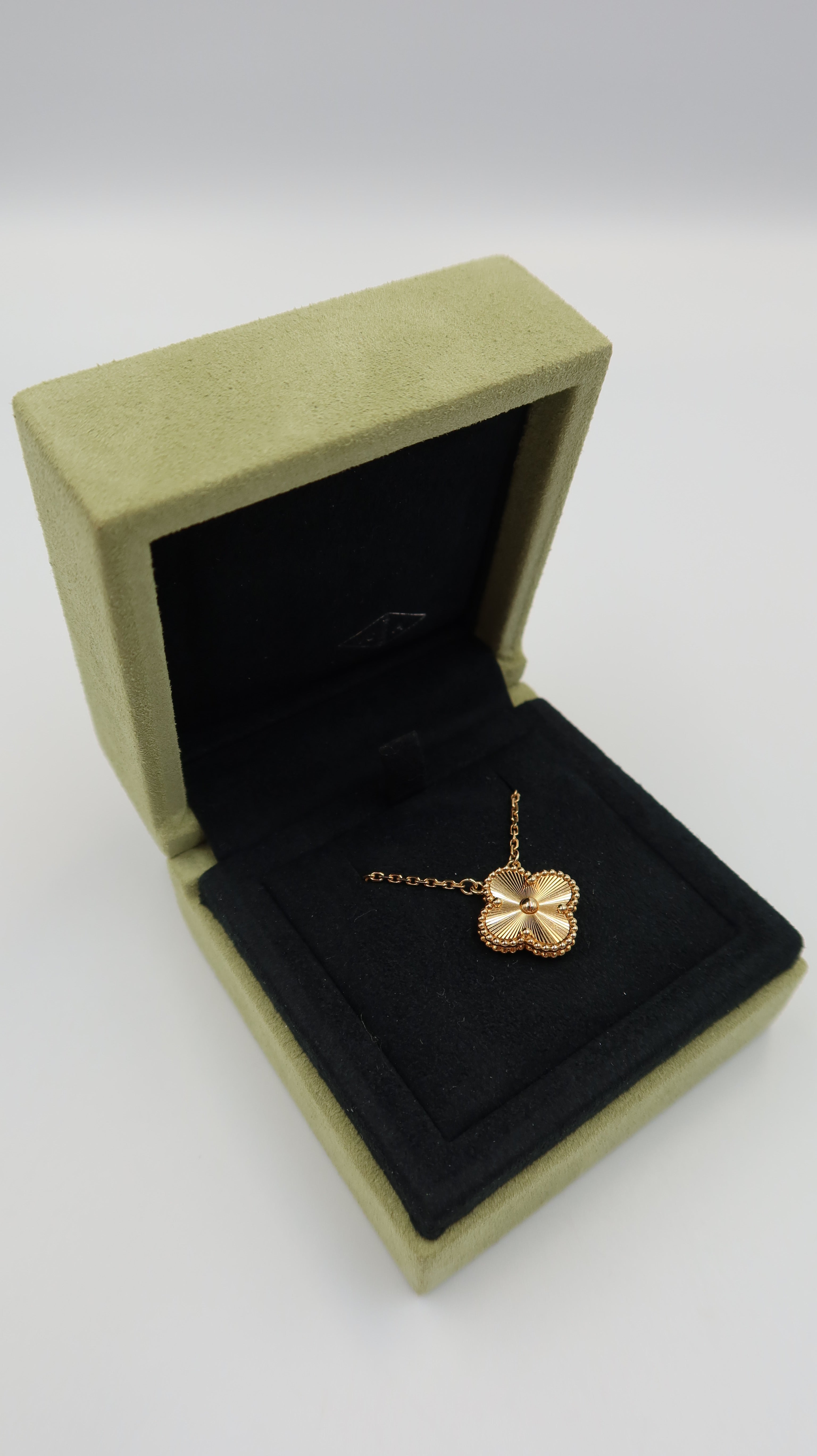 Van Cleef & Arpels Vintage Alhambra Guilloche Necklace (YG)