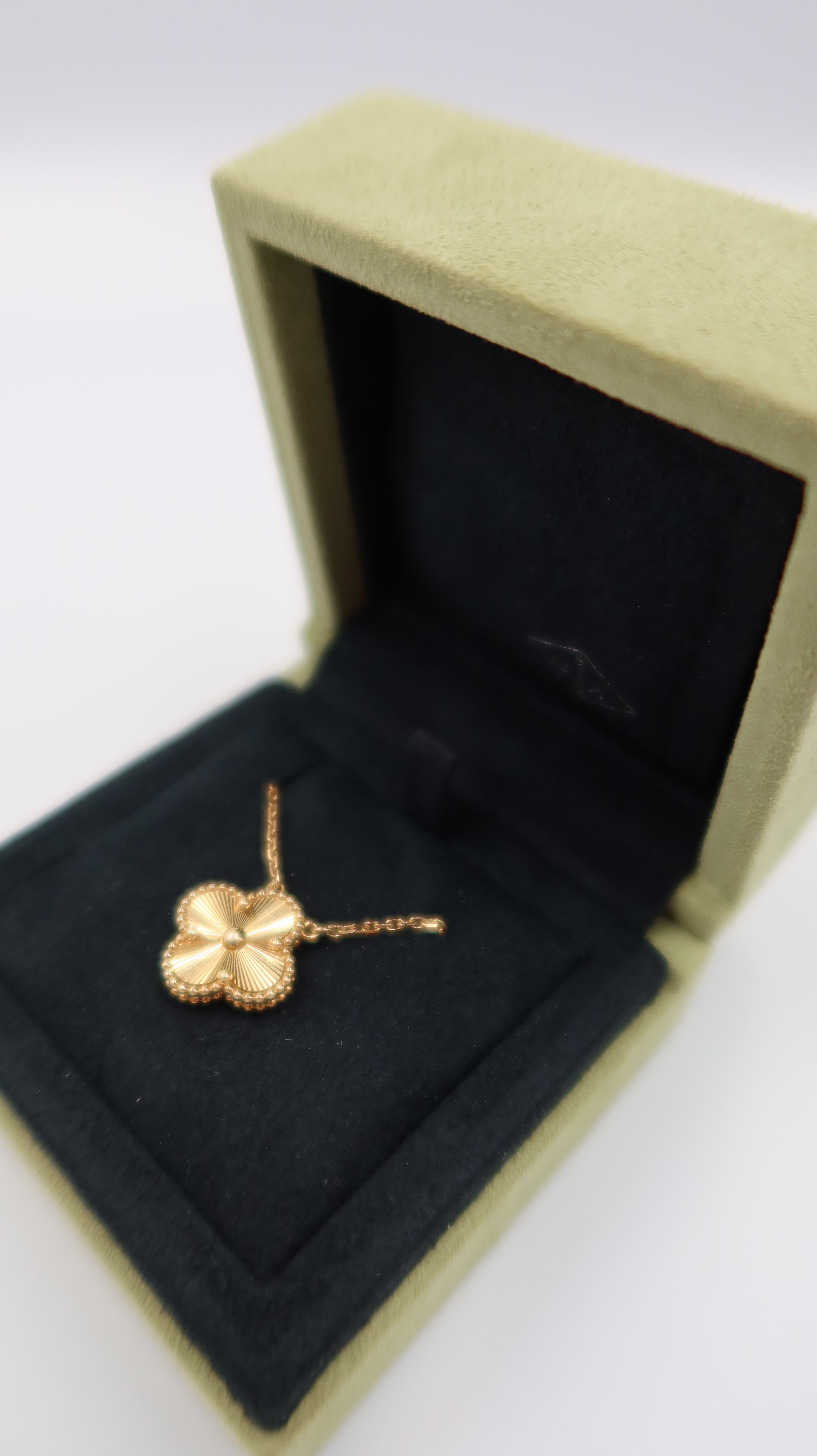 Van Cleef & Arpels Vintage Alhambra Guilloche Necklace (YG)