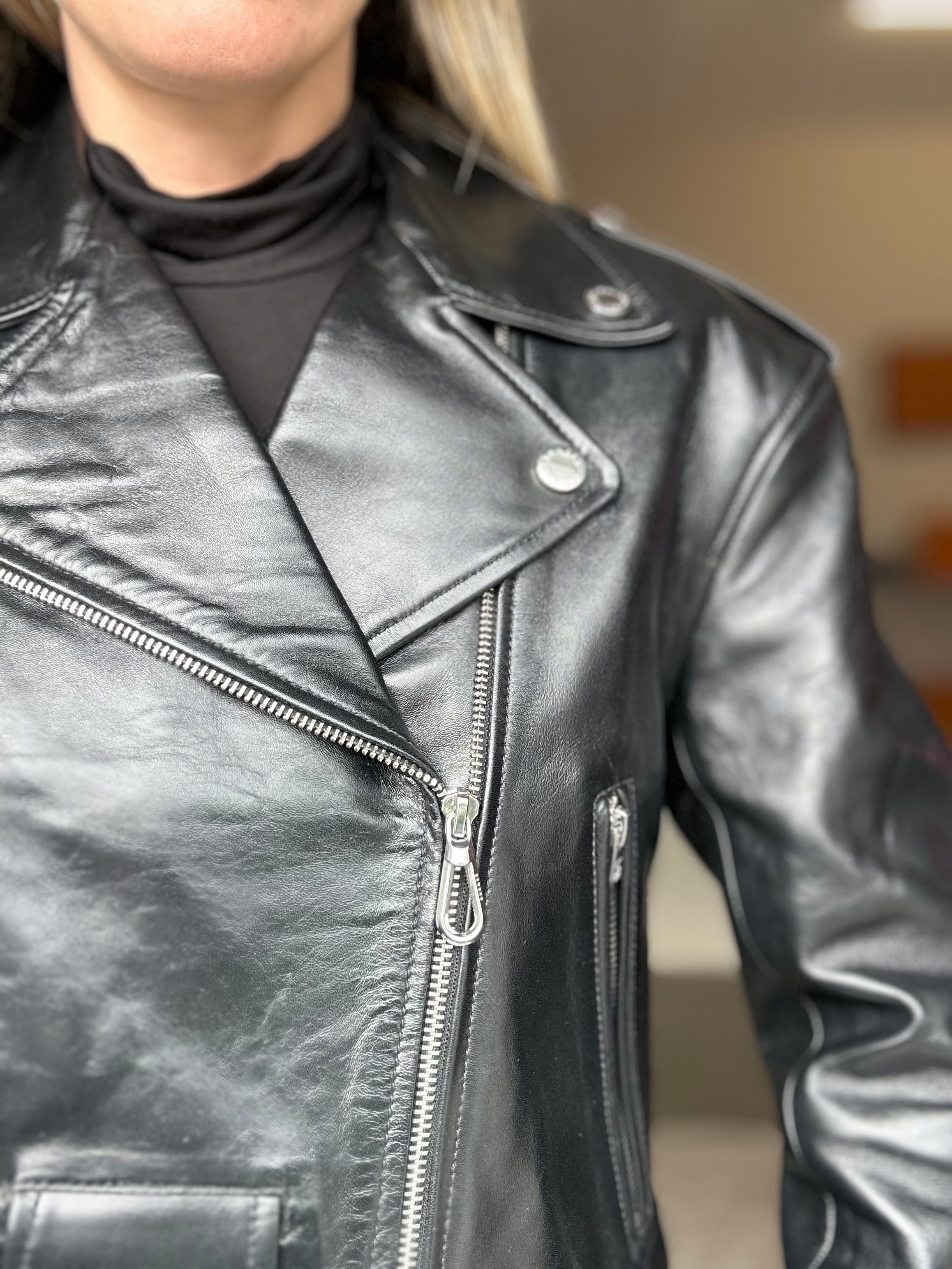 Sandro Leather Jacket (S)