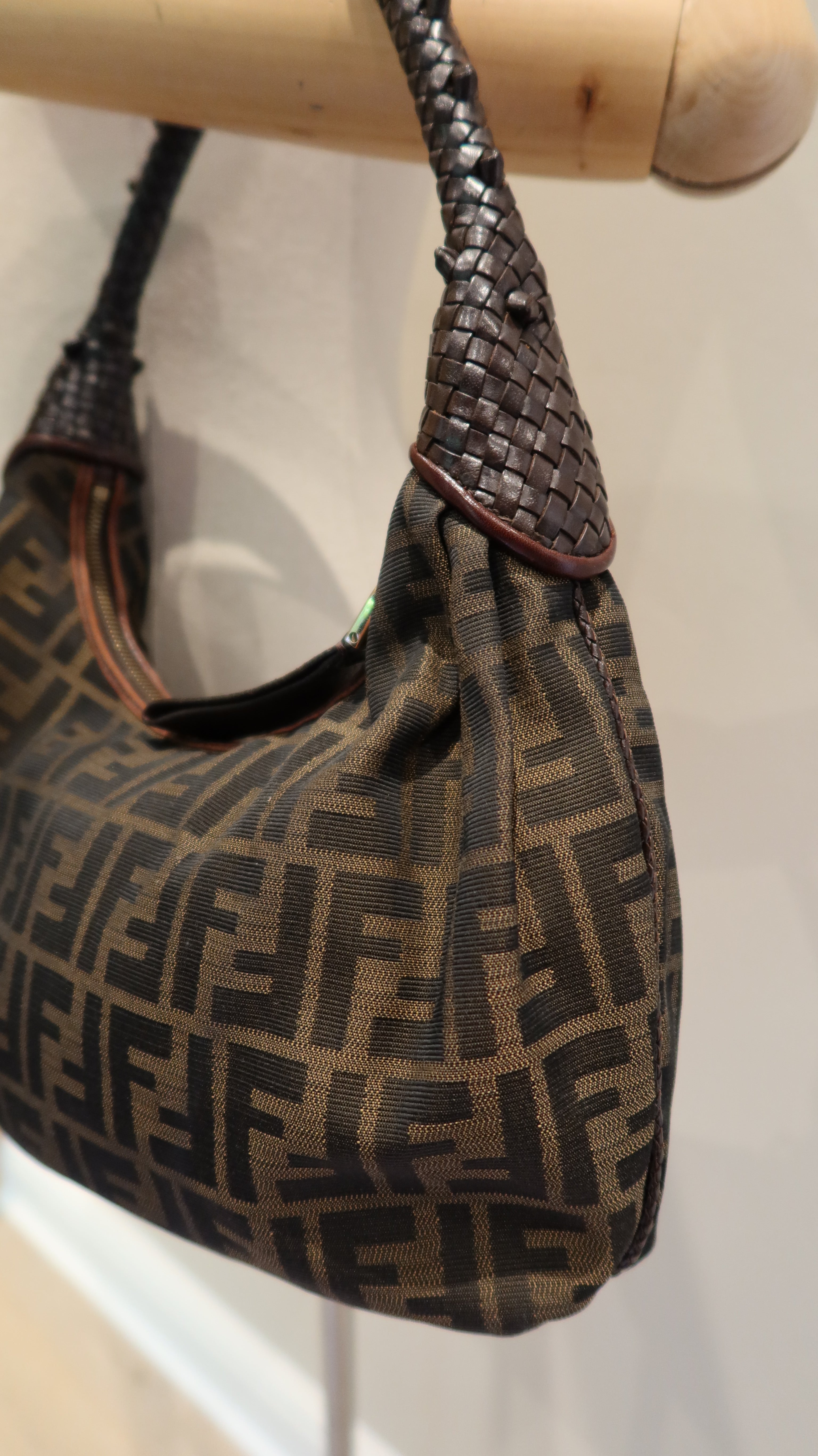 Fendi Zucca Spy Hobo Bag