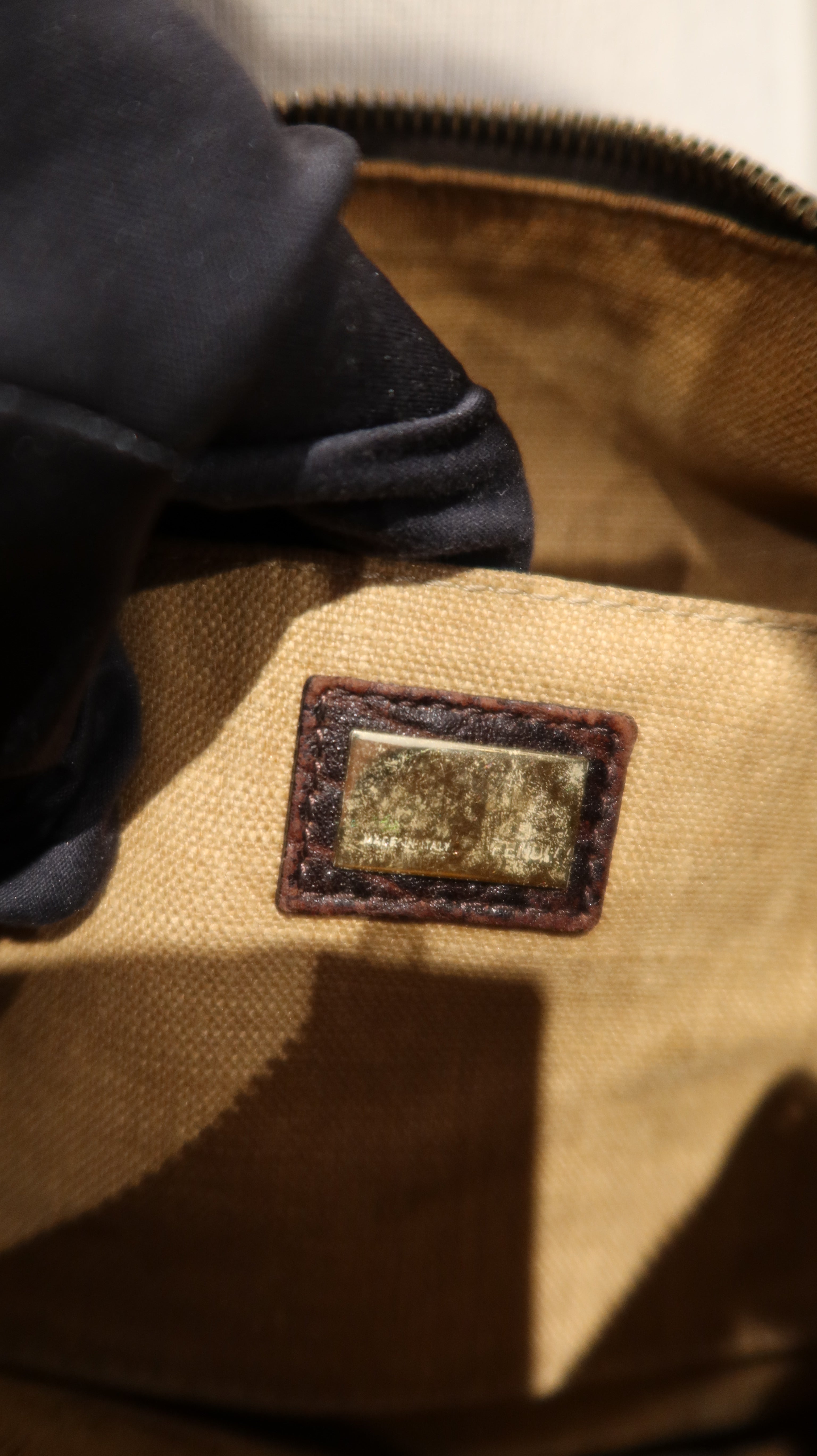 Fendi Zucca Spy Hobo Bag