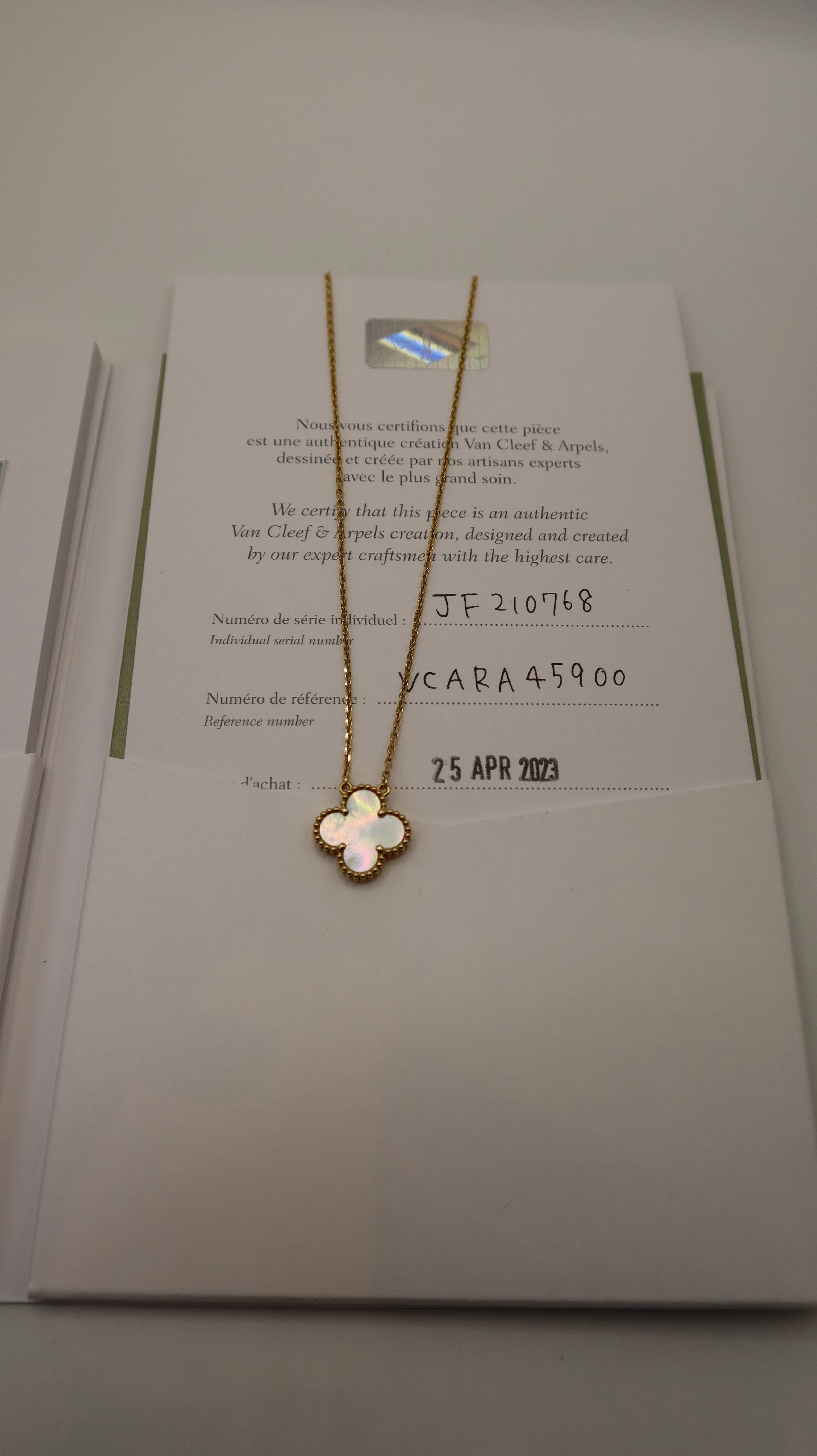 Van Cleef & Arpels MOP Vintage Alhambra Necklace (YG)