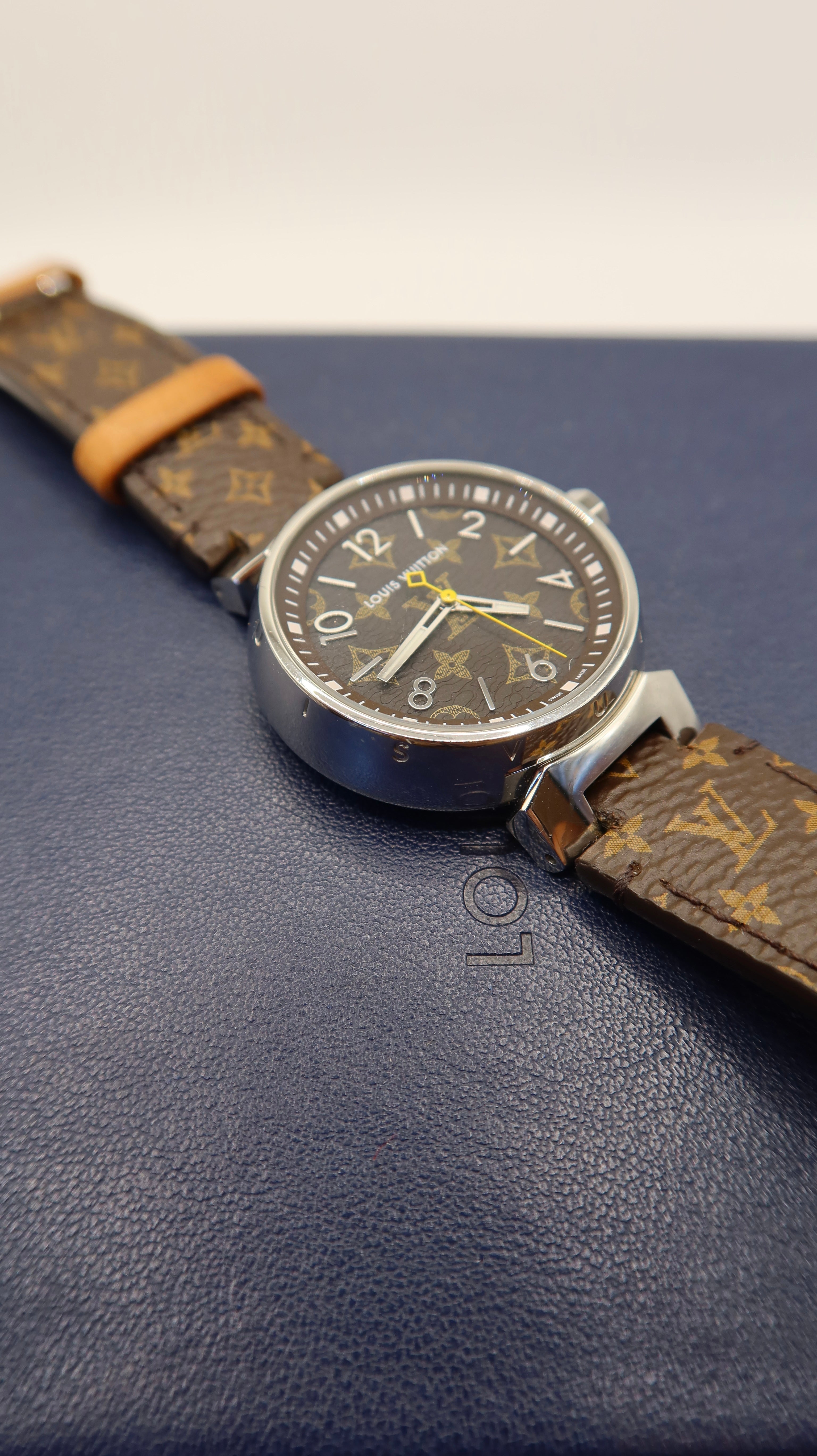 Louis Vuitton Tambour Monogram Watch (34mm)