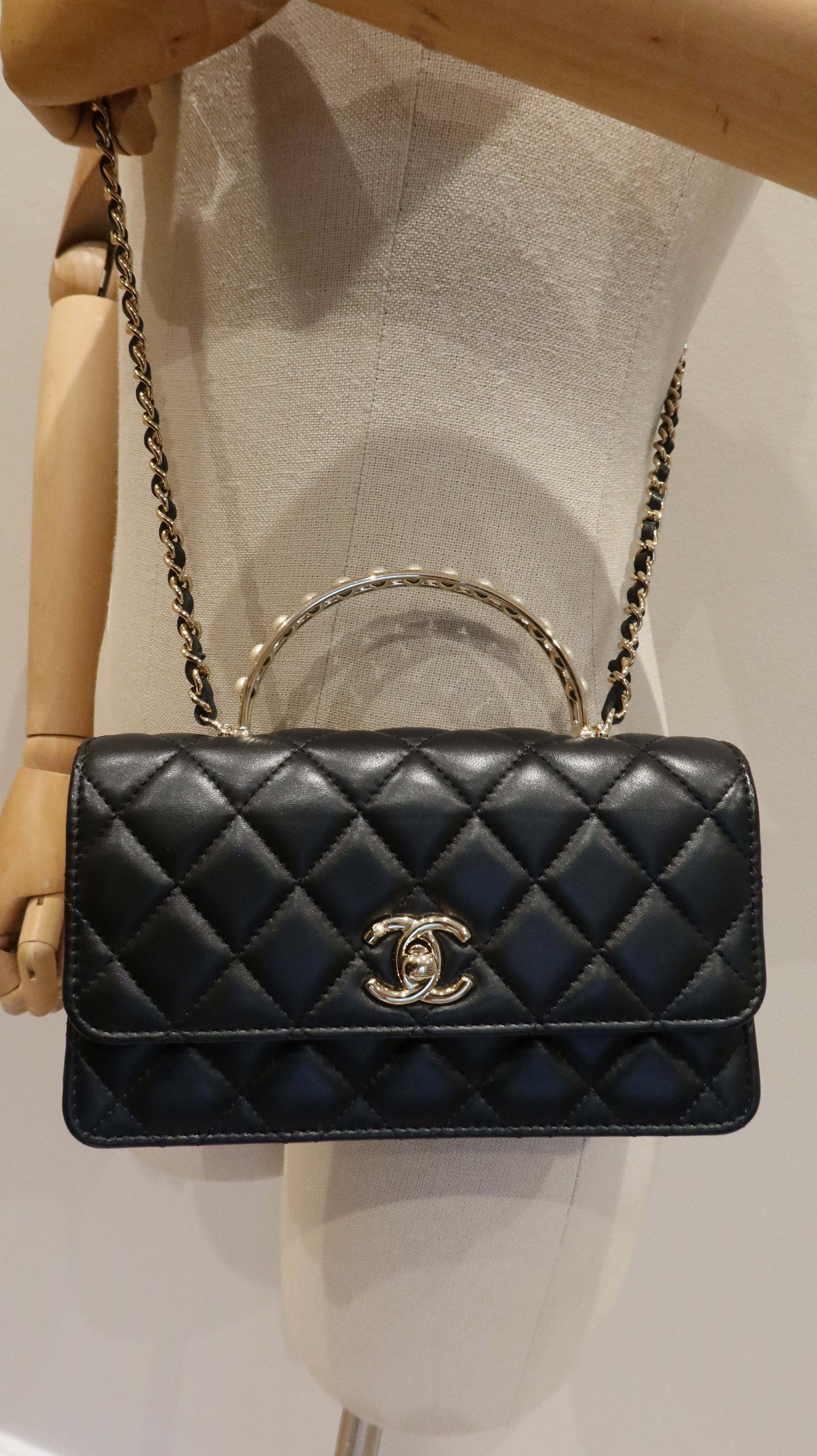 Chanel Pearl Top Handle Bag