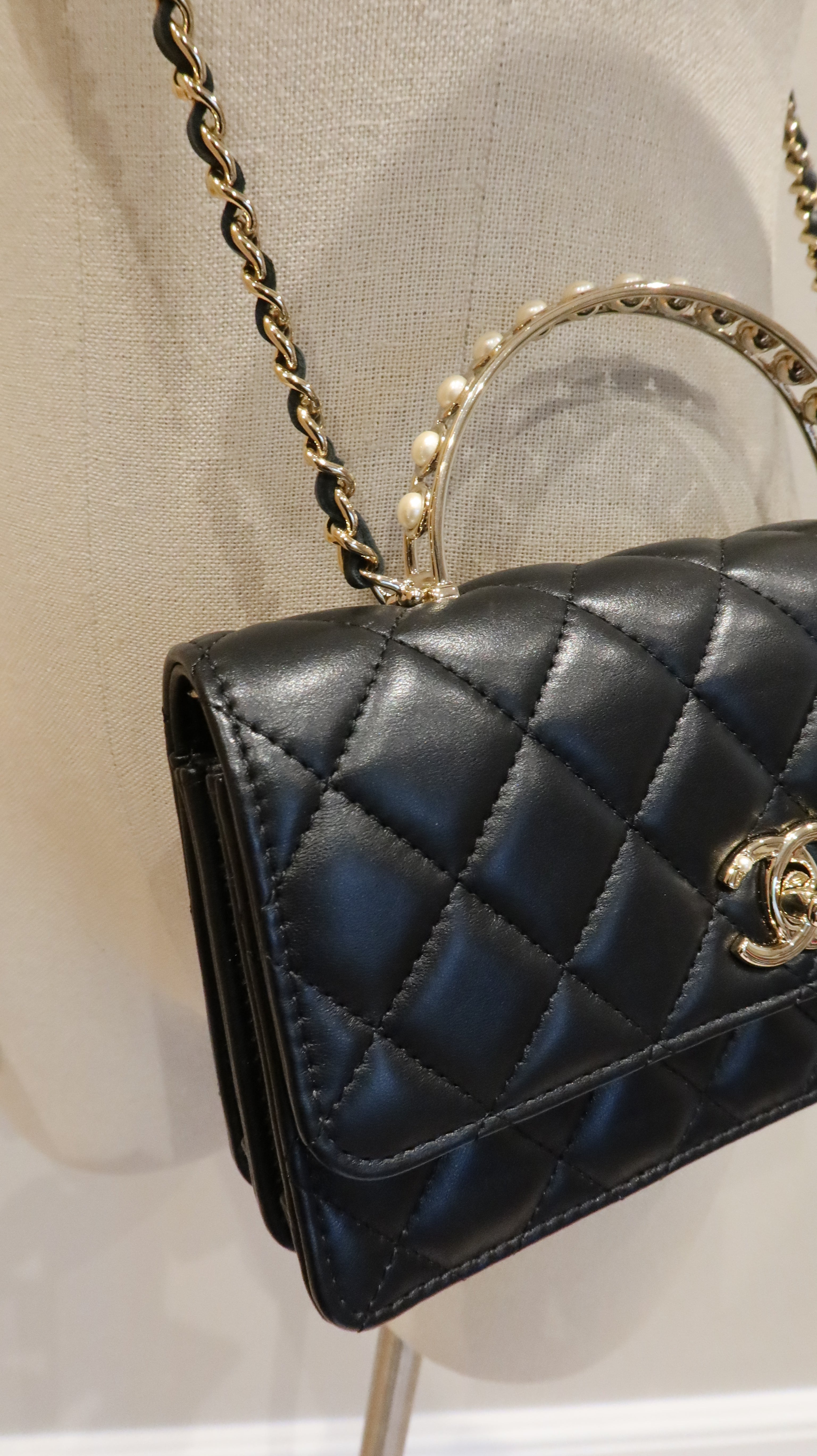 Chanel Pearl Top Handle Bag