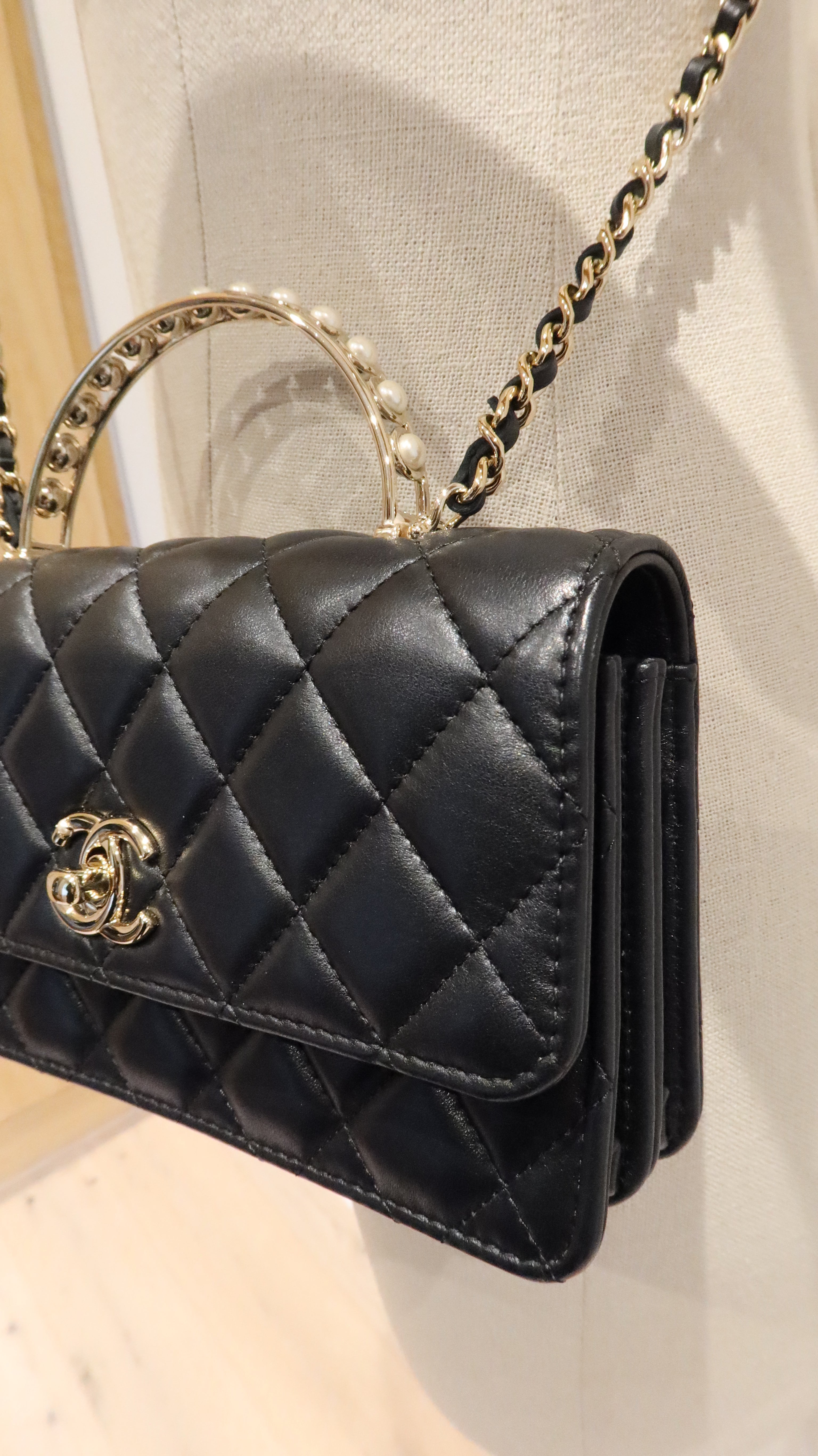 Chanel Pearl Top Handle Bag