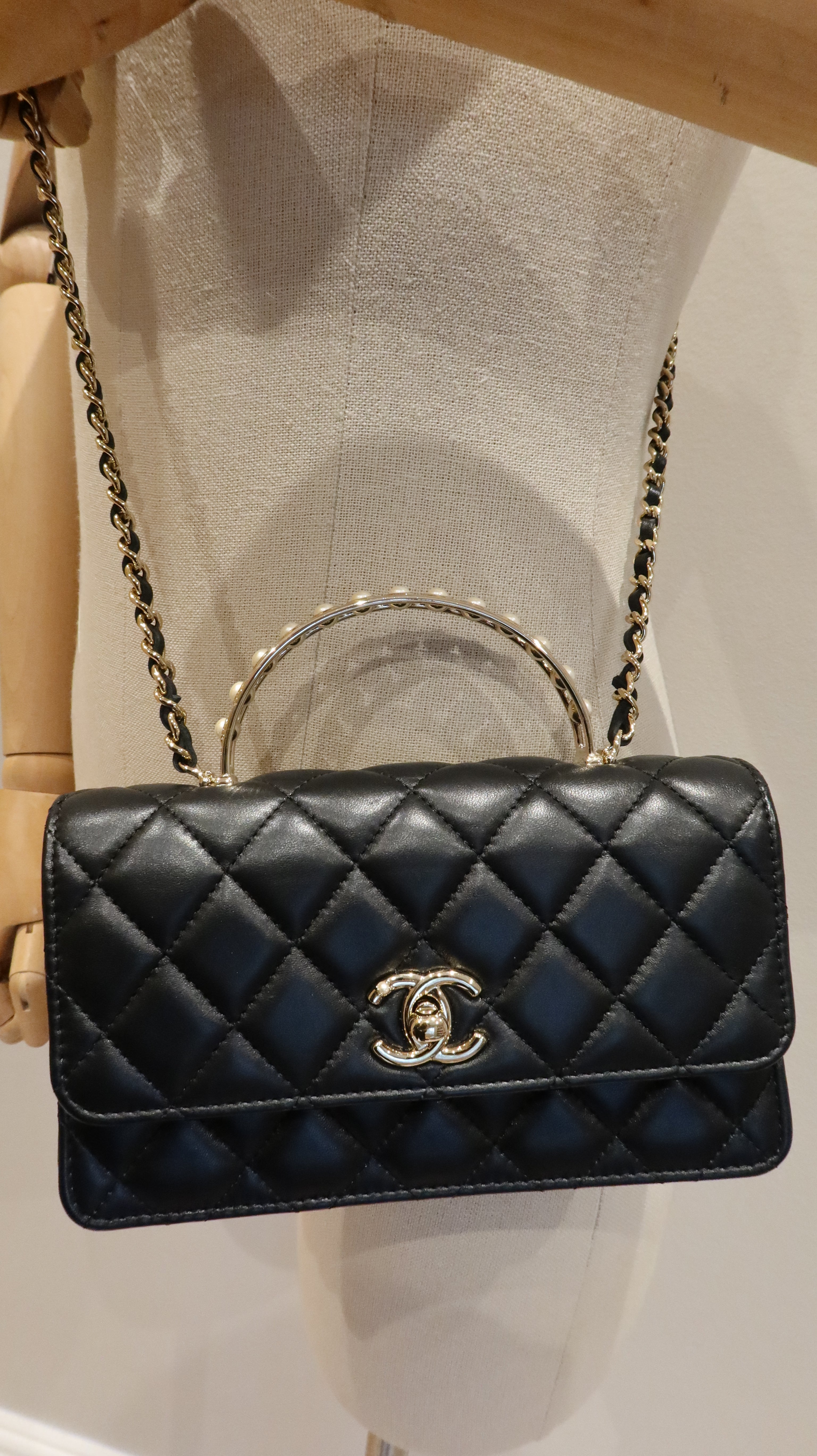 Chanel Pearl Top Handle Bag