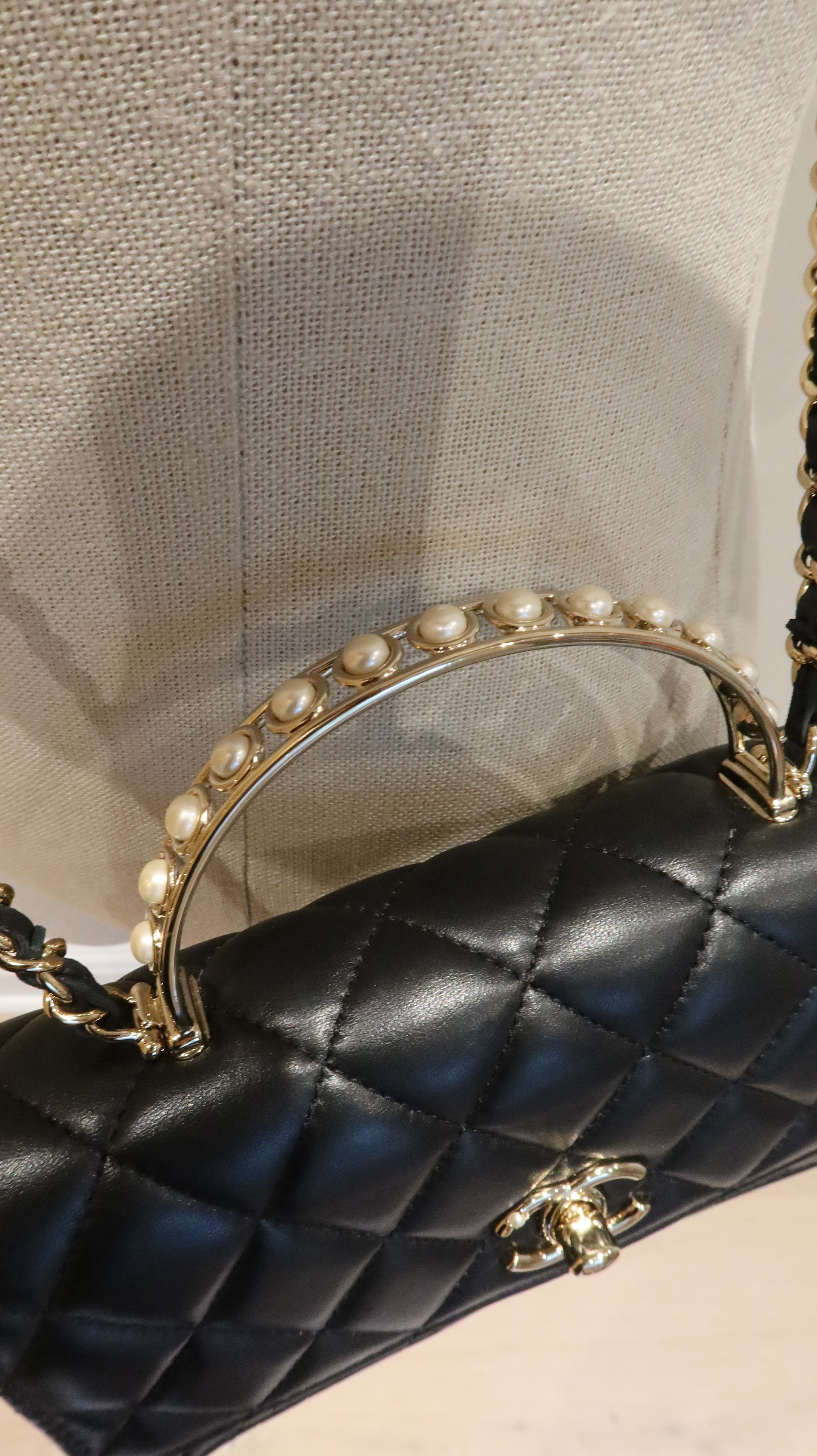 Chanel Pearl Top Handle Bag