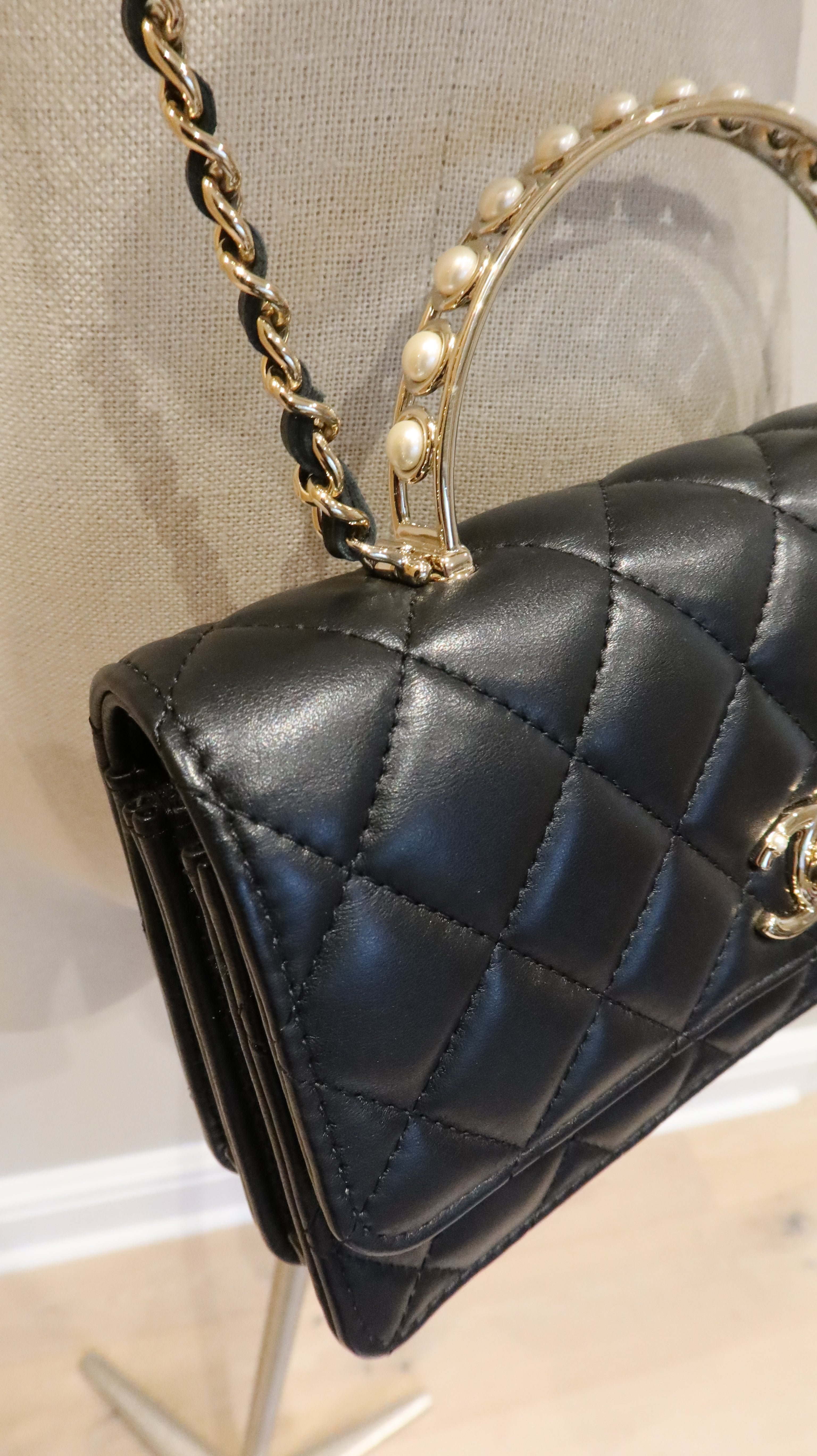 Chanel Pearl Top Handle Bag