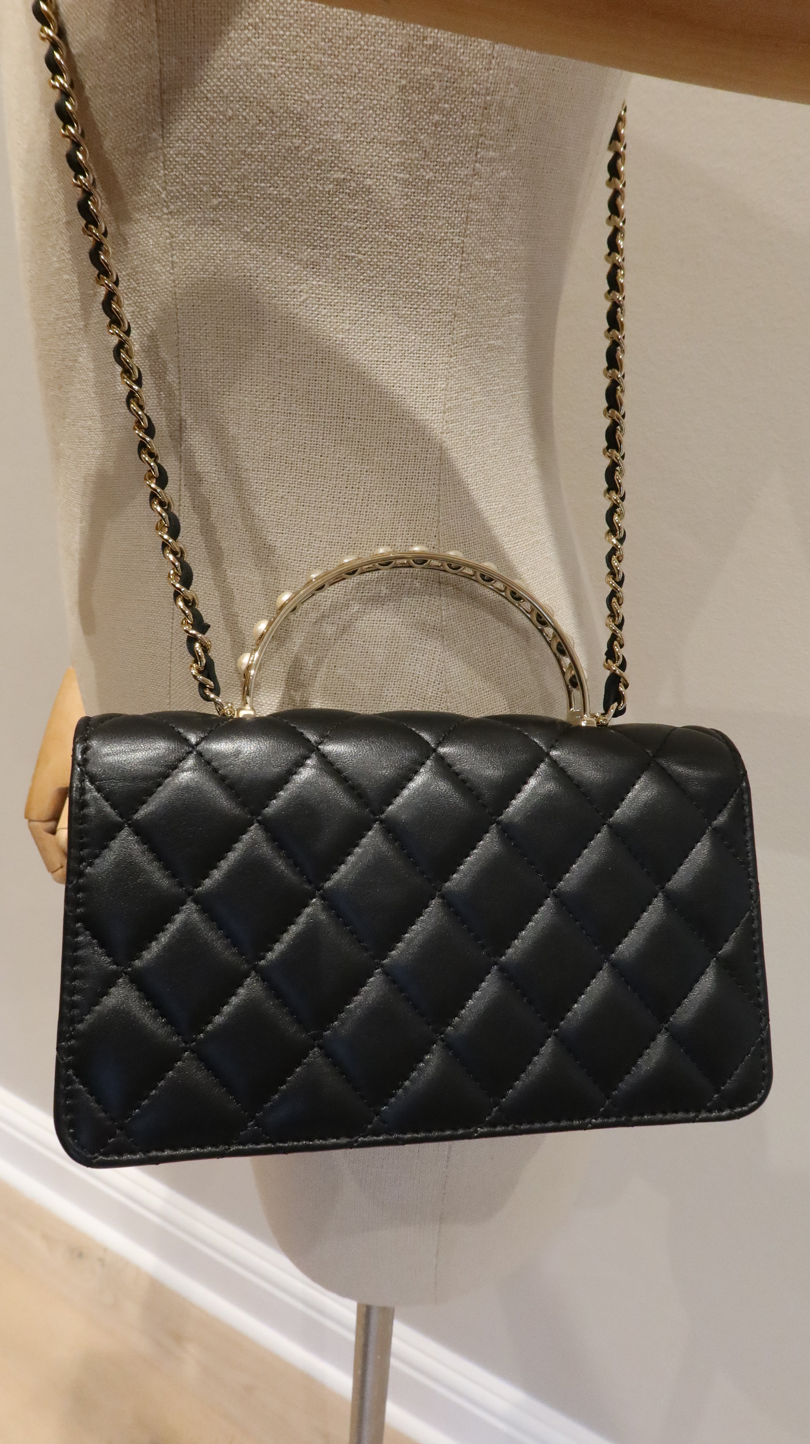 Chanel Pearl Top Handle Bag