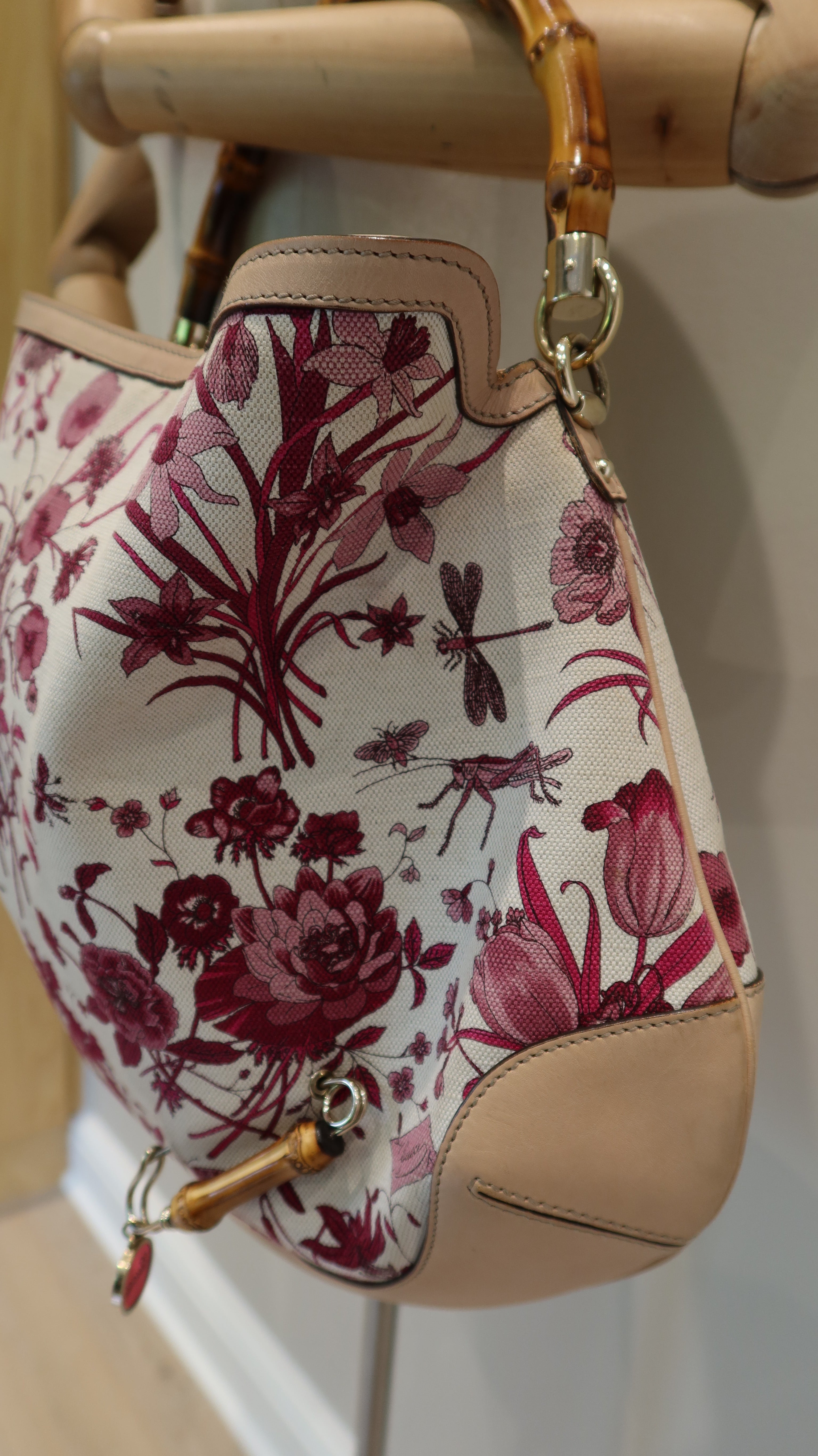 Gucci Flora Peggy Bamboo Bag