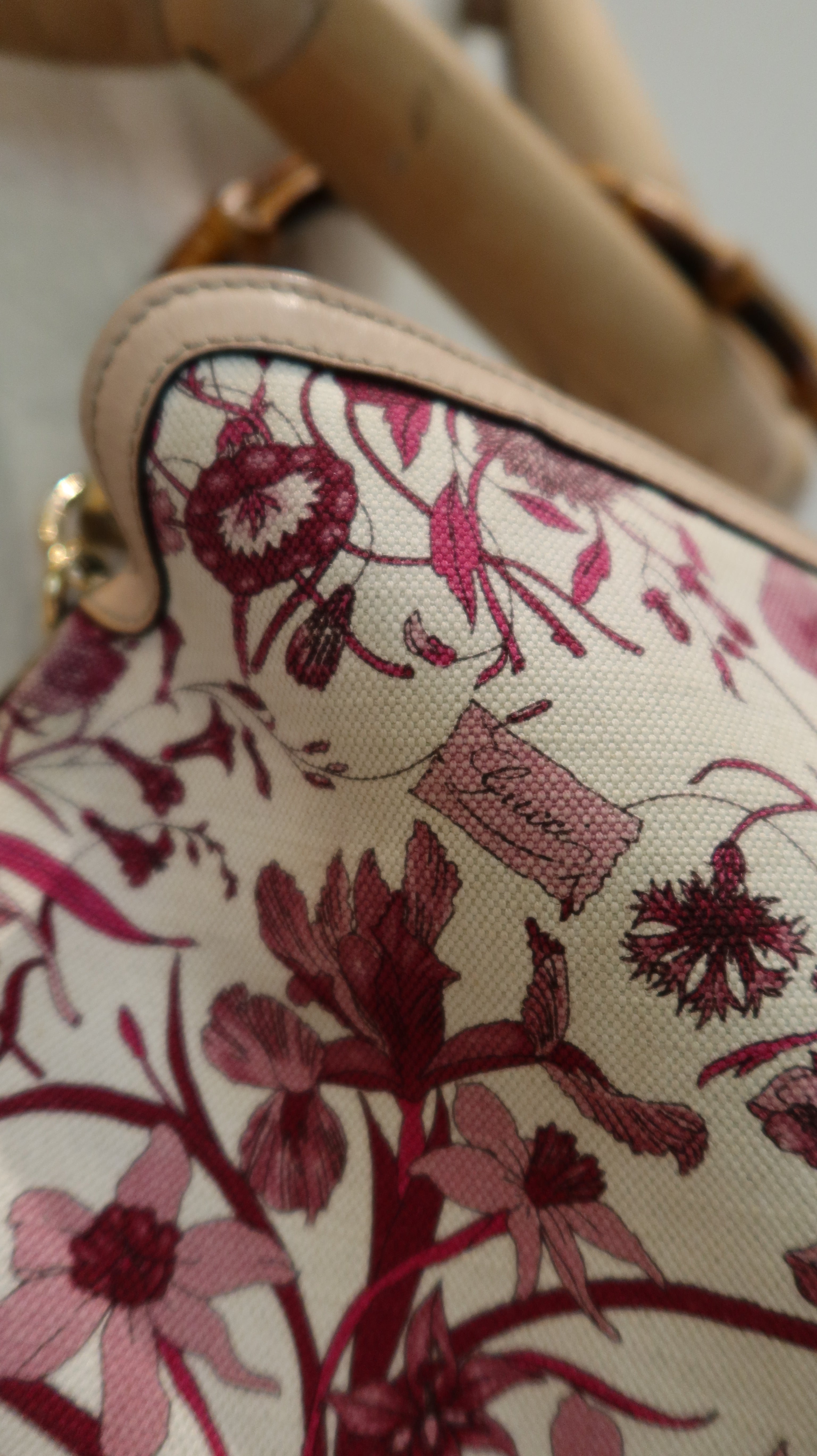 Gucci Flora Peggy Bamboo Bag